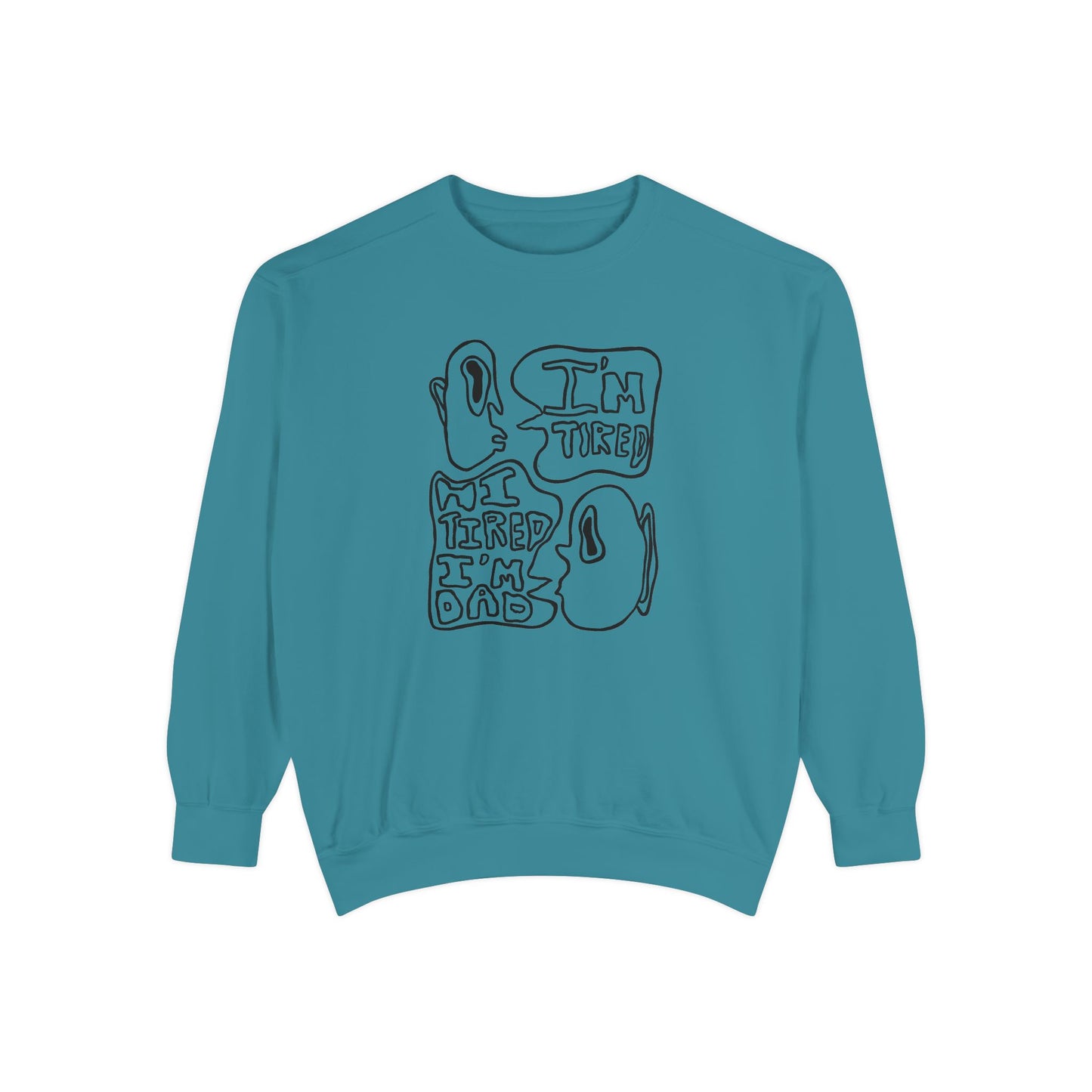 Dad Joke Crewneck | Narcolepsy Awareness and Dad Joke Abstract Faces Sweatshirt, Comfort Colors
