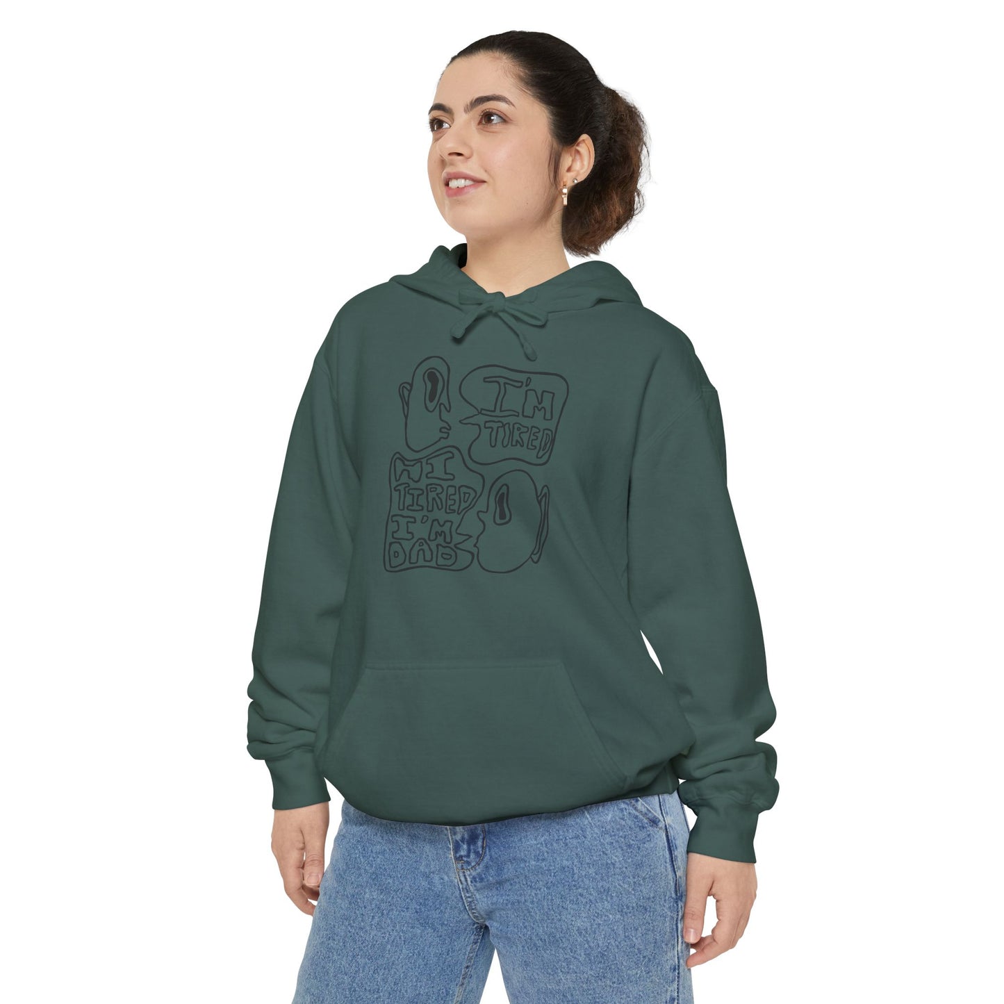 Dad Joke Hoodie | Narcolepsy Awareness and Dad Joke Abstract Faces Sweatshirt, Comfort Colors