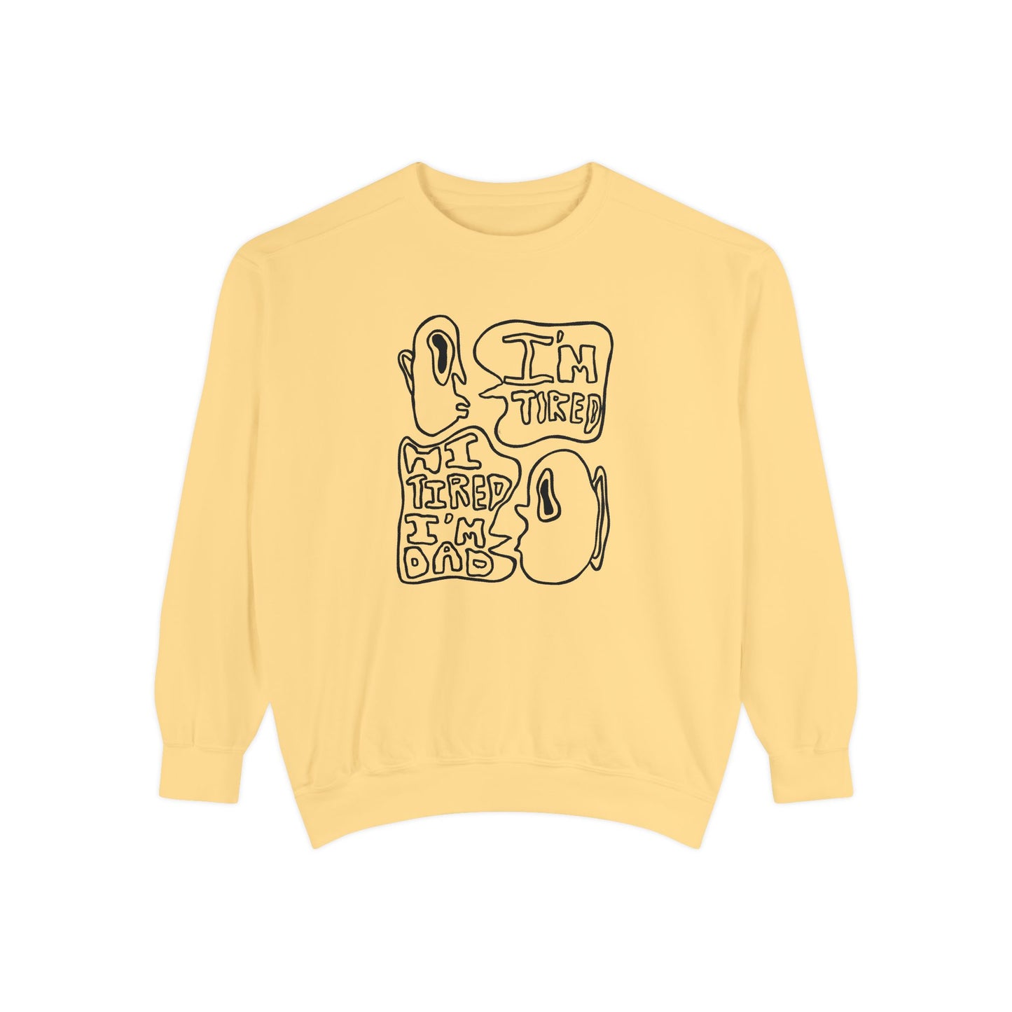 Dad Joke Crewneck | Narcolepsy Awareness and Dad Joke Abstract Faces Sweatshirt, Comfort Colors