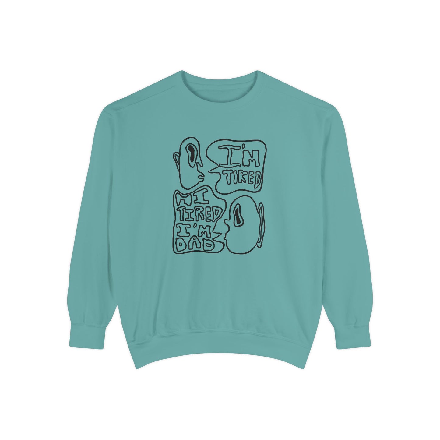 Dad Joke Crewneck | Narcolepsy Awareness and Dad Joke Abstract Faces Sweatshirt, Comfort Colors