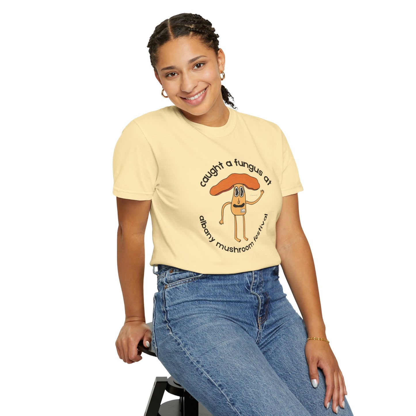 Fun Gus - "Caught a Fungus At Albany Mushroom Festival T-Shirt | Mushroom Festival Graphic Tee - Caught a Fungus Design, Unisex Top, Fall Fashion, Nature Lover Gift, Foraging, Fungi Lover