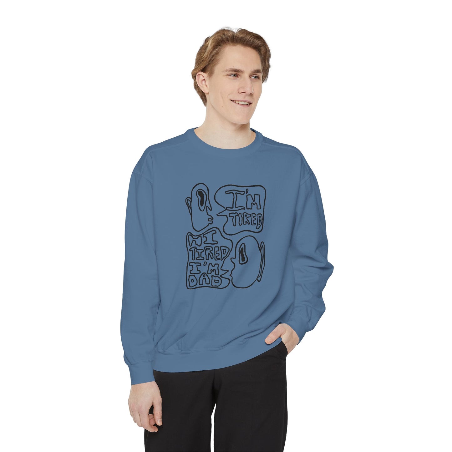 Dad Joke Crewneck | Narcolepsy Awareness and Dad Joke Abstract Faces Sweatshirt, Comfort Colors