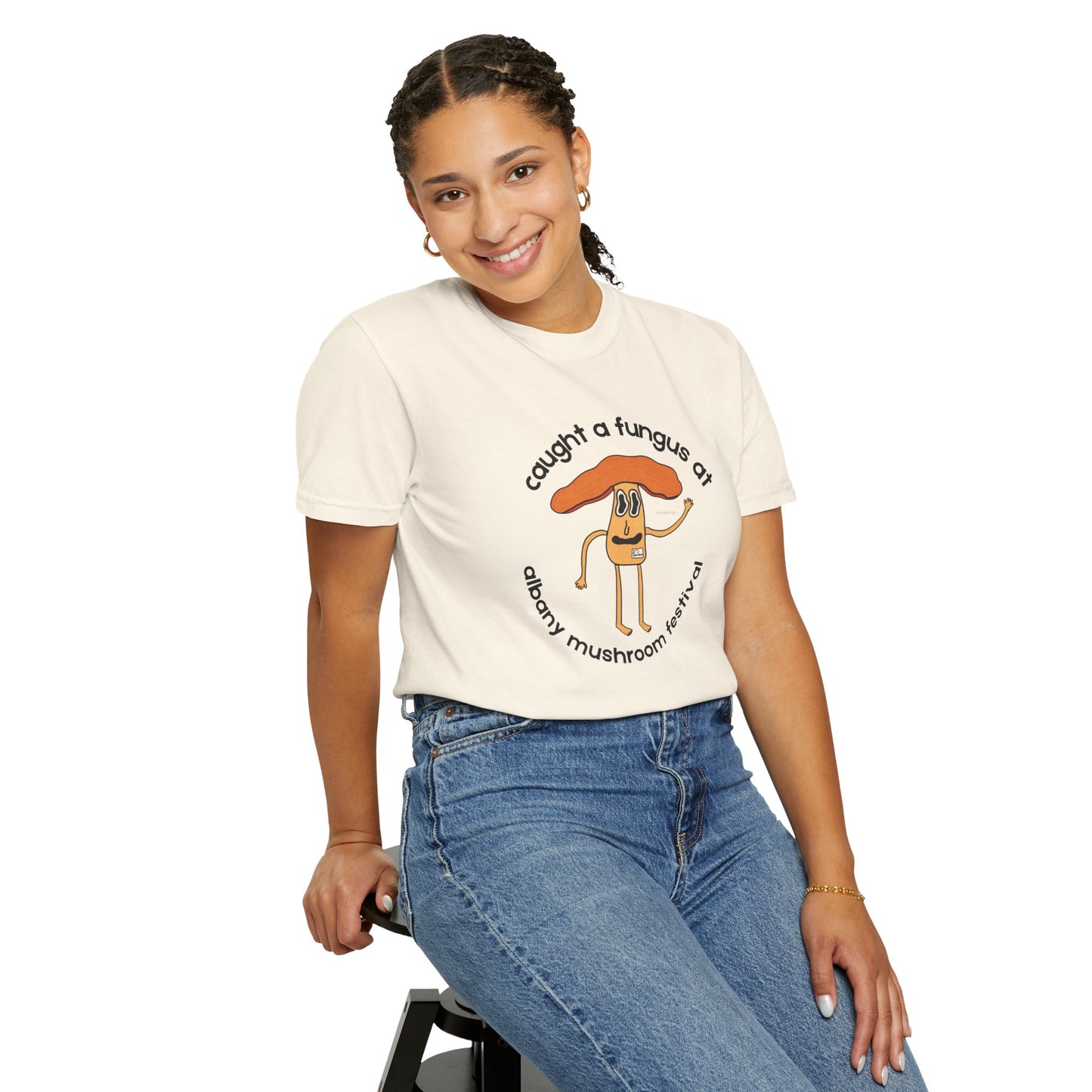 Fun Gus - "Caught a Fungus At Albany Mushroom Festival T-Shirt | Mushroom Festival Graphic Tee - Caught a Fungus Design, Unisex Top, Fall Fashion, Nature Lover Gift, Foraging, Fungi Lover