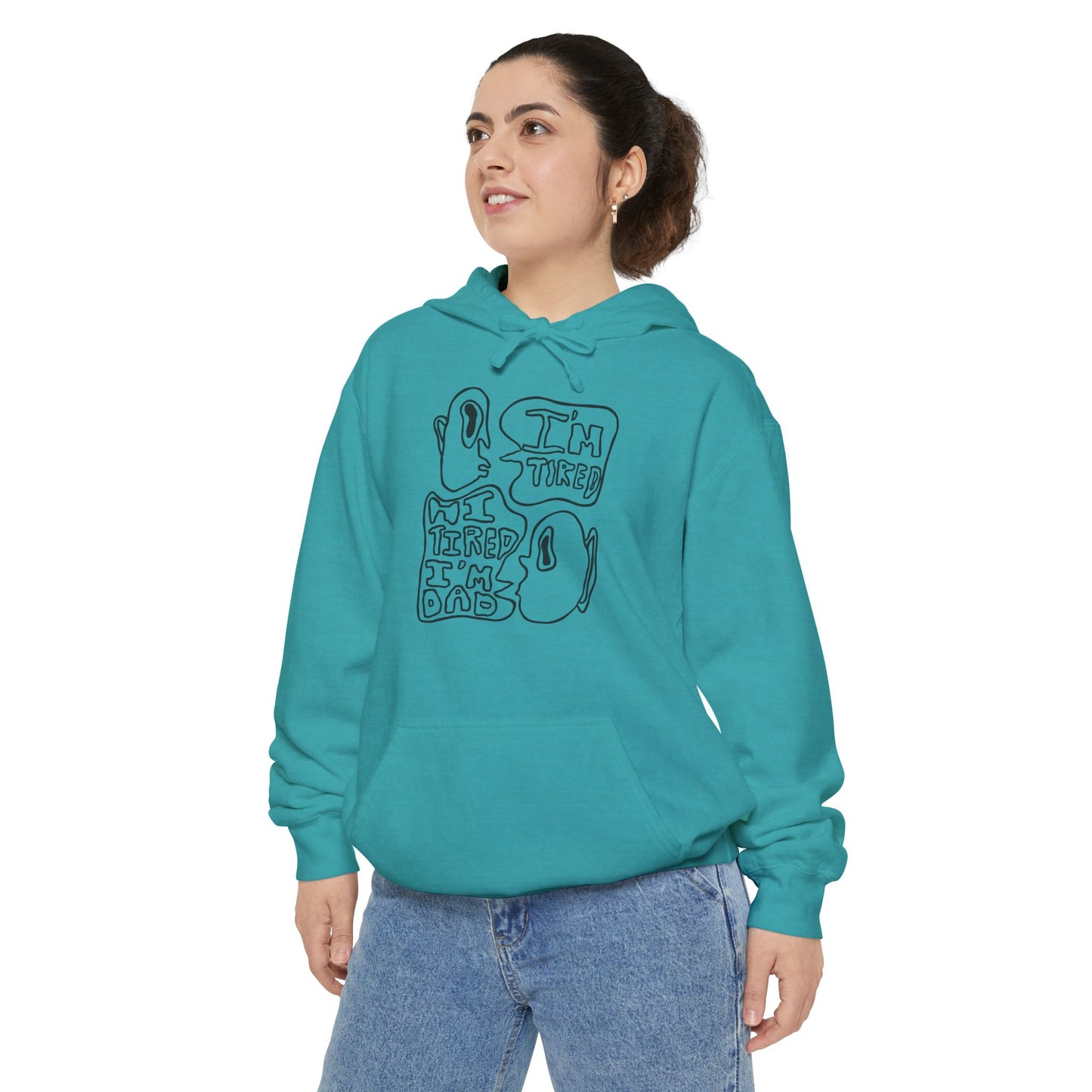 Dad Joke Hoodie | Narcolepsy Awareness and Dad Joke Abstract Faces Sweatshirt, Comfort Colors