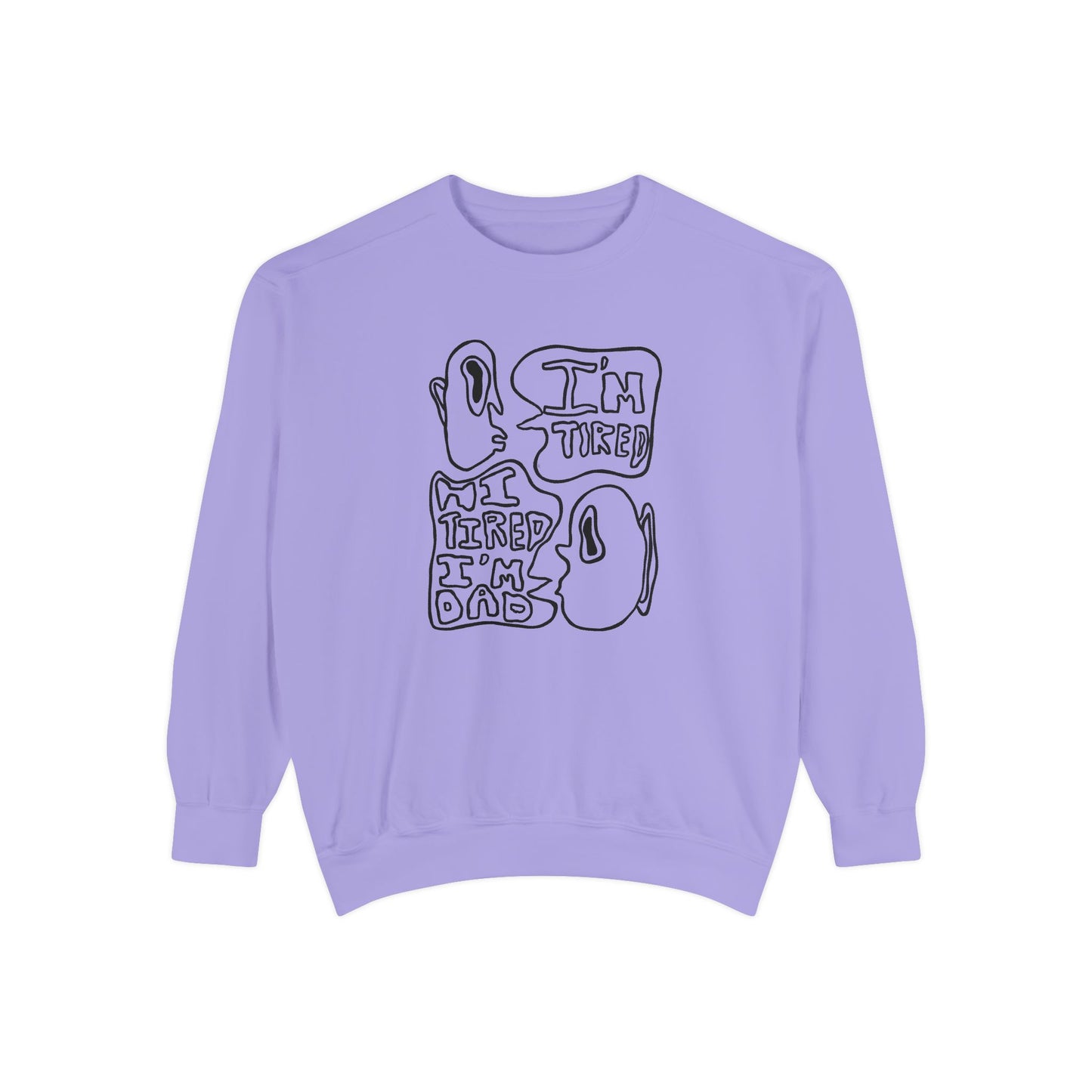 Dad Joke Crewneck | Narcolepsy Awareness and Dad Joke Abstract Faces Sweatshirt, Comfort Colors