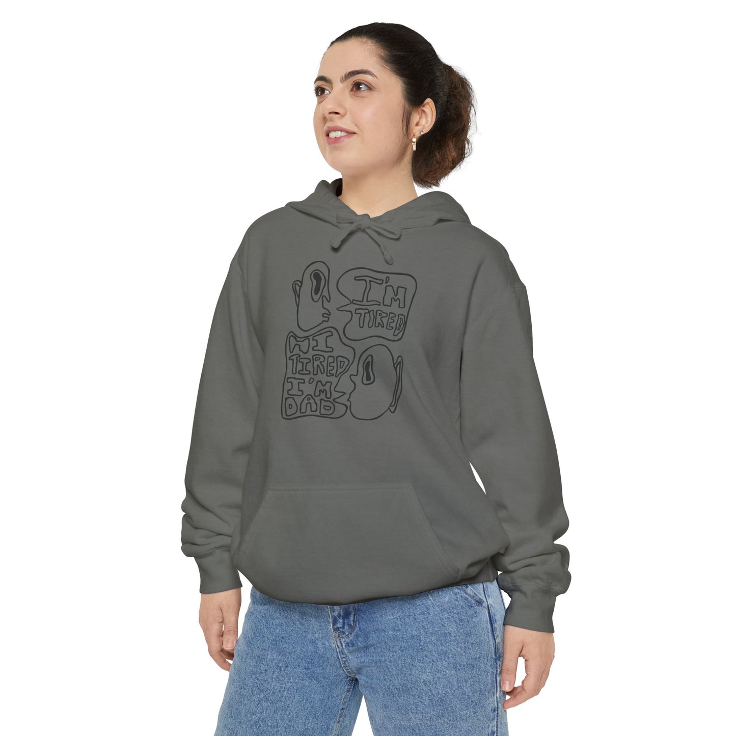Dad Joke Hoodie | Narcolepsy Awareness and Dad Joke Abstract Faces Sweatshirt, Comfort Colors