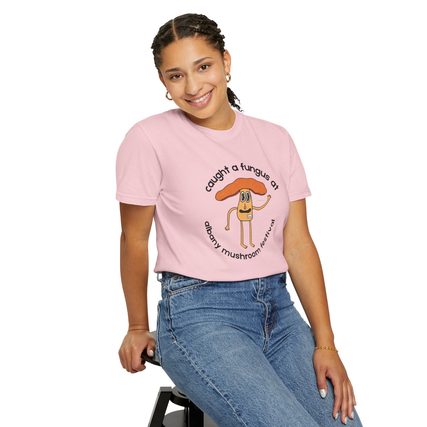 Fun Gus - "Caught a Fungus At Albany Mushroom Festival T-Shirt | Mushroom Festival Graphic Tee - Caught a Fungus Design, Unisex Top, Fall Fashion, Nature Lover Gift, Foraging, Fungi Lover