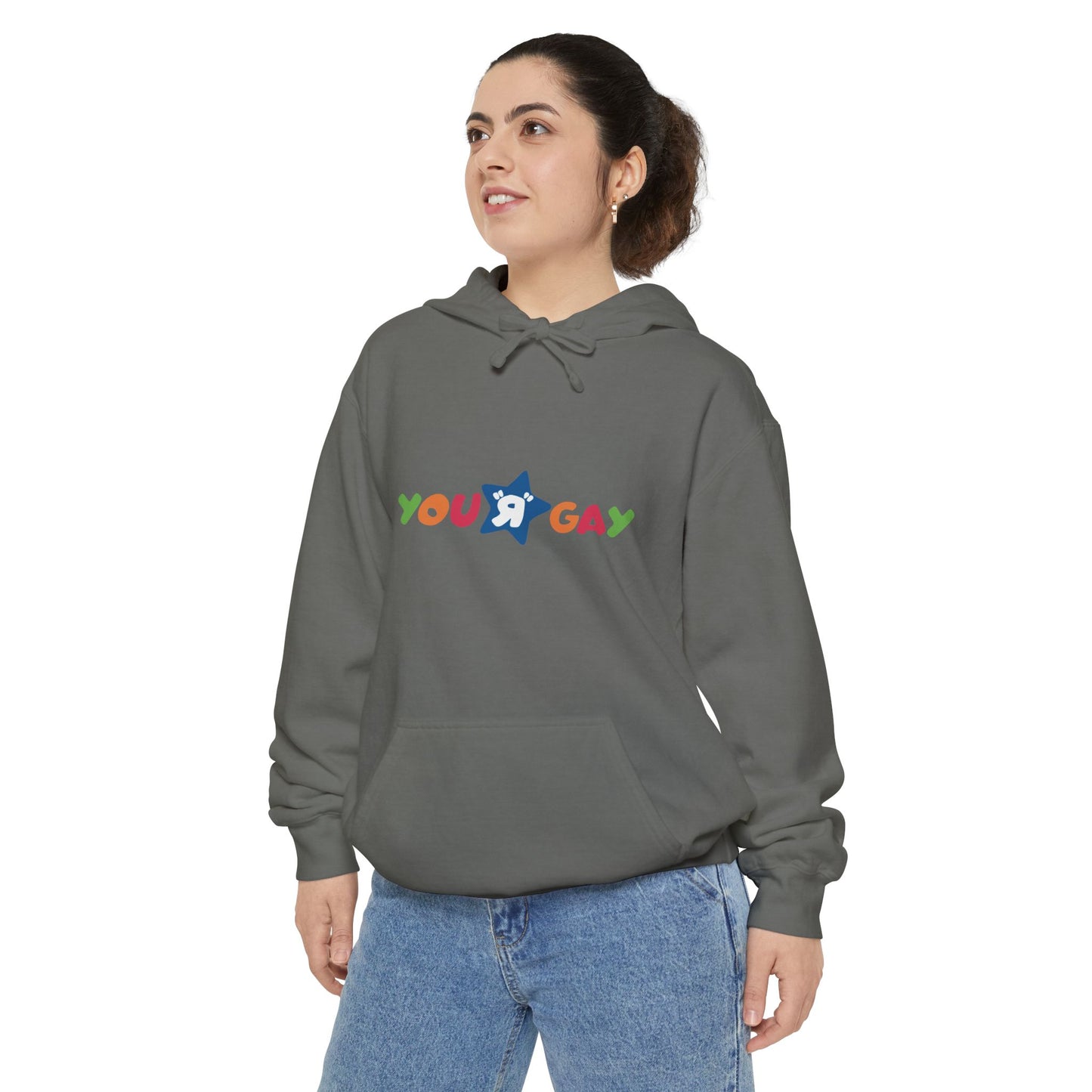 You R Gay Hoodie | Unisex Garment-Dyed Hoodie, Funny Hoodie, LGBTQ+ Apparel, Casual Wear, LGBTQ Pride Gift