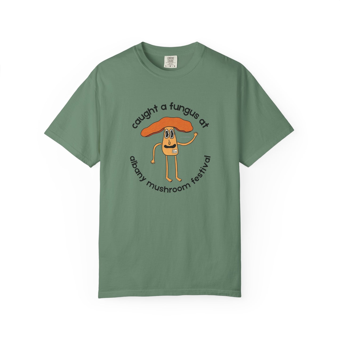 Fun Gus - "Caught a Fungus At Albany Mushroom Festival T-Shirt | Mushroom Festival Graphic Tee - Caught a Fungus Design, Unisex Top, Fall Fashion, Nature Lover Gift, Foraging, Fungi Lover