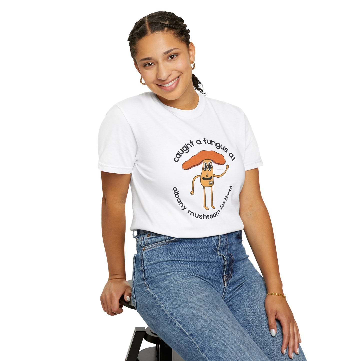 Fun Gus - "Caught a Fungus At Albany Mushroom Festival T-Shirt | Mushroom Festival Graphic Tee - Caught a Fungus Design, Unisex Top, Fall Fashion, Nature Lover Gift, Foraging, Fungi Lover