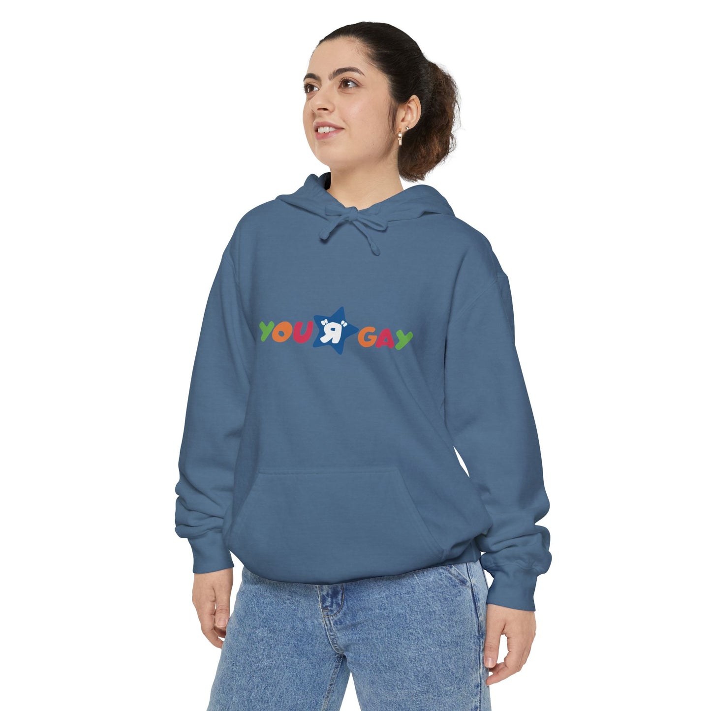You R Gay Hoodie | Unisex Garment-Dyed Hoodie, Funny Hoodie, LGBTQ+ Apparel, Casual Wear, LGBTQ Pride Gift
