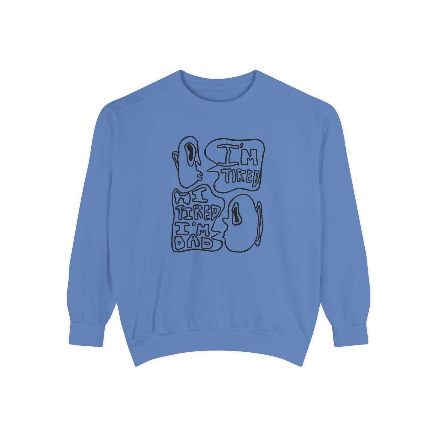 Dad Joke Crewneck | Narcolepsy Awareness and Dad Joke Abstract Faces Sweatshirt, Comfort Colors