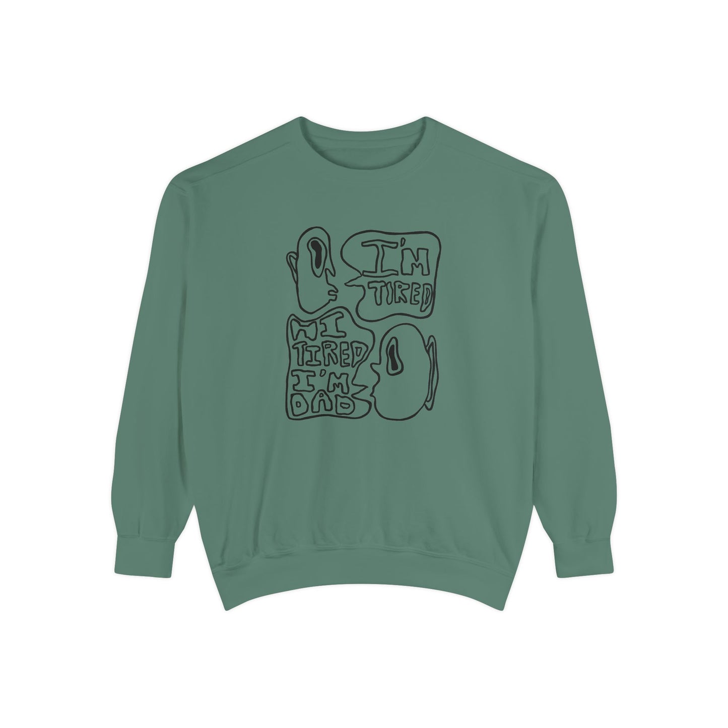 Dad Joke Crewneck | Narcolepsy Awareness and Dad Joke Abstract Faces Sweatshirt, Comfort Colors