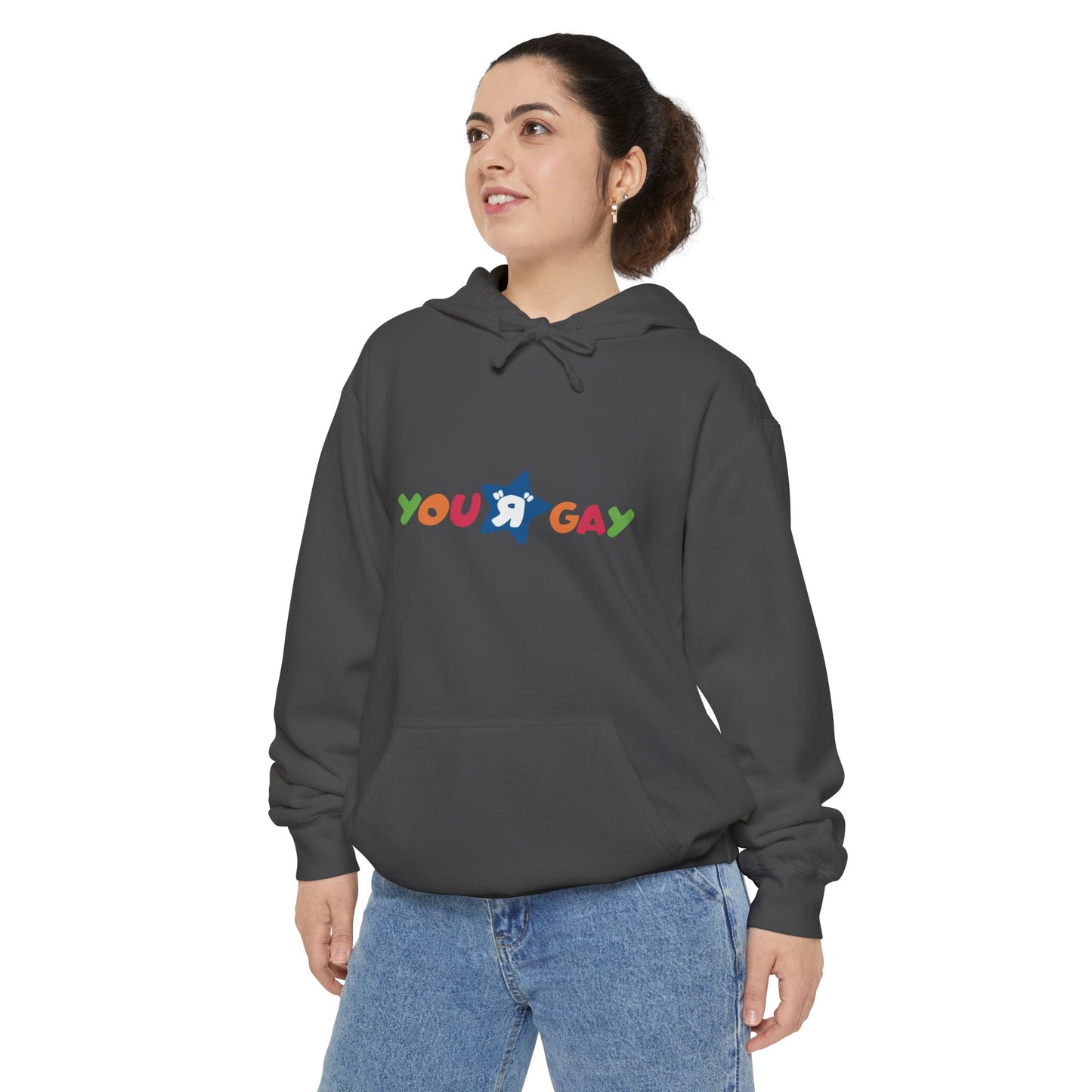 You R Gay Hoodie | Unisex Garment-Dyed Hoodie, Funny Hoodie, LGBTQ+ Apparel, Casual Wear, LGBTQ Pride Gift