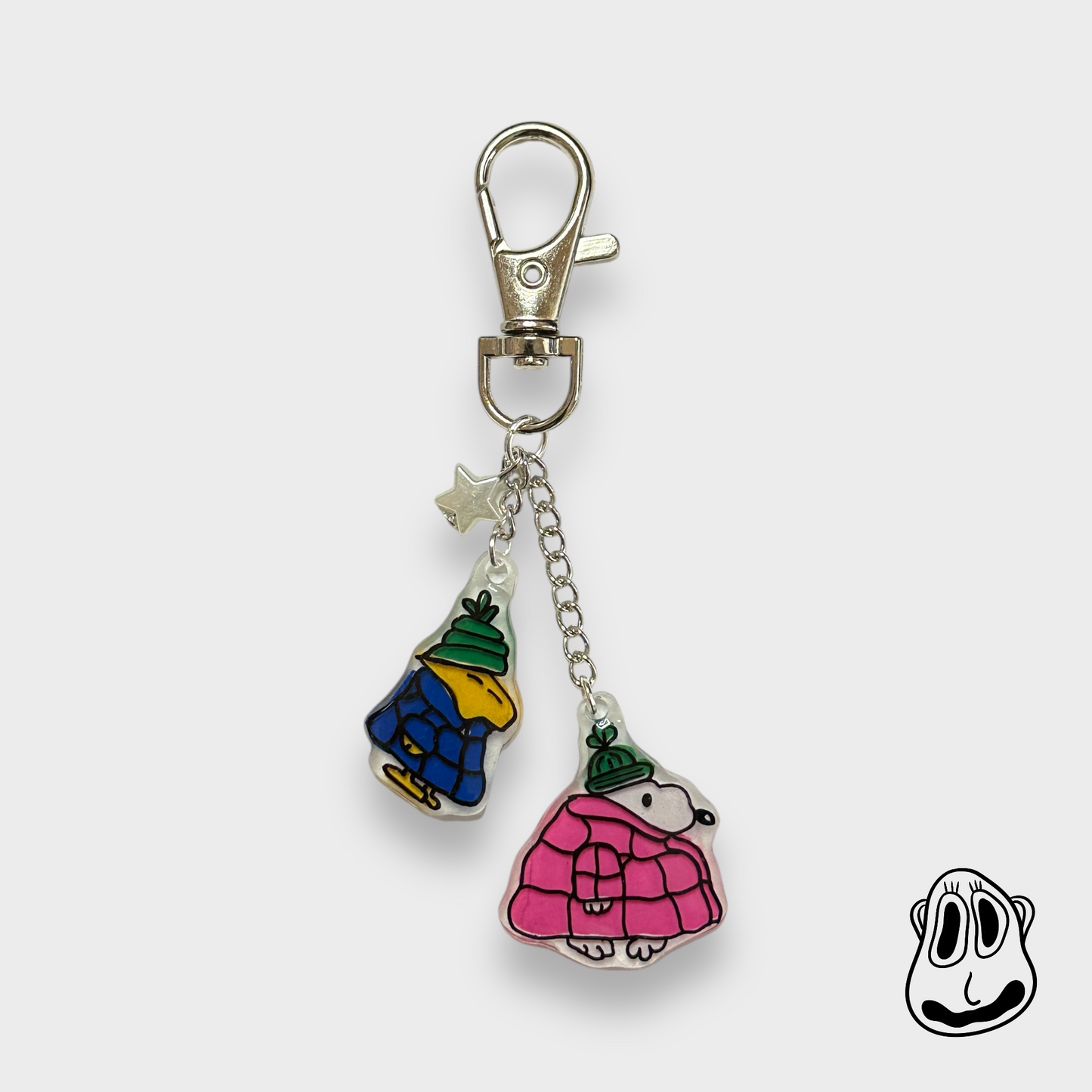 Dog and Bird Keychain | Handmade Accessories for Bags, Keys, etc.