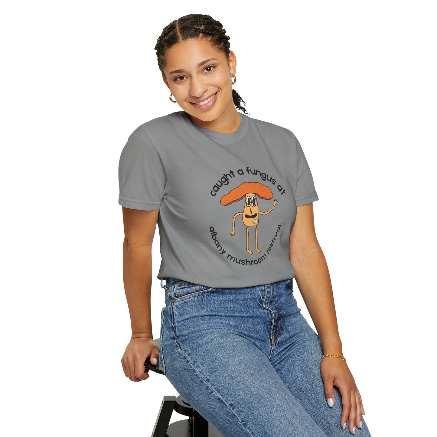 Fun Gus - "Caught a Fungus At Albany Mushroom Festival T-Shirt | Mushroom Festival Graphic Tee - Caught a Fungus Design, Unisex Top, Fall Fashion, Nature Lover Gift, Foraging, Fungi Lover