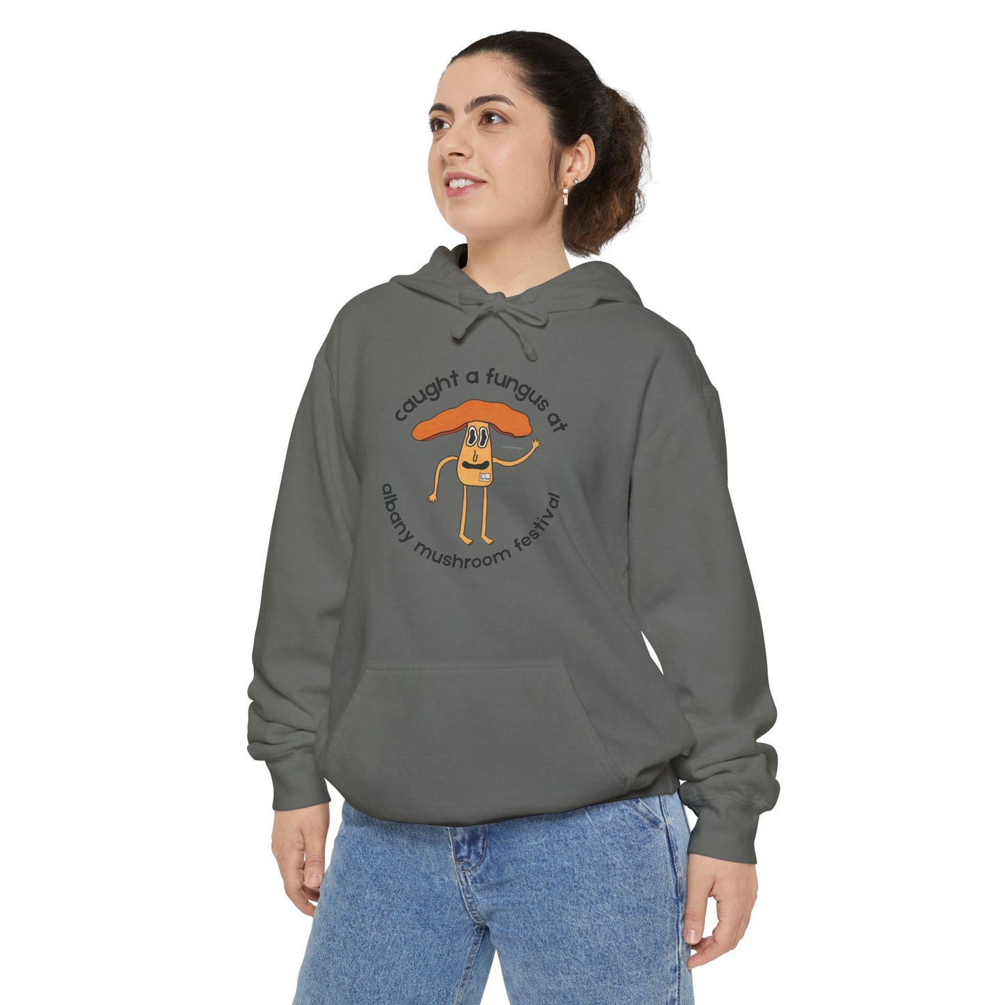 Fun Gus - "Caught a Fungus At Albany Mushroom Festival Hoodie |Mushroom Festival Sweatshirt - Caught a Fungus Design, Unisex Cozy Top, Fall Fashion, Nature Lover Gift, Foraging, Fungi Lover