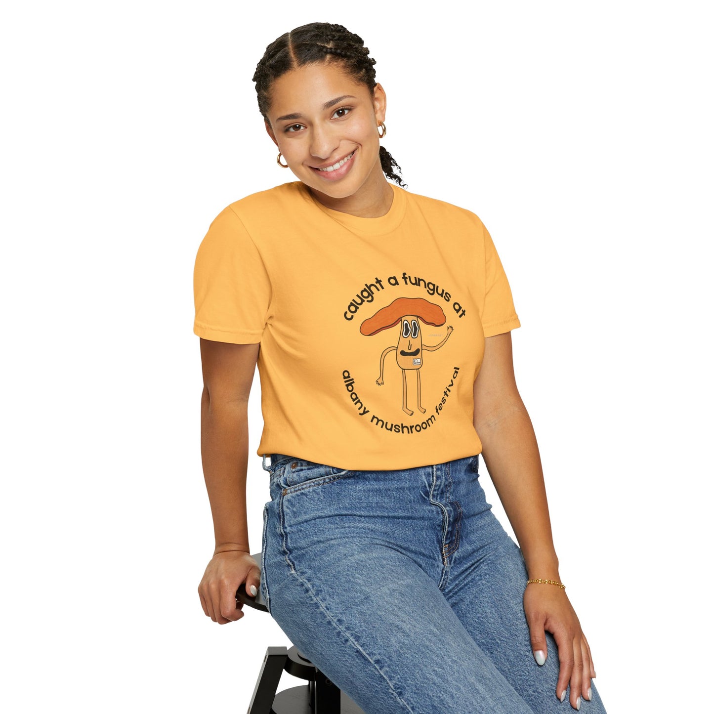 Fun Gus - "Caught a Fungus At Albany Mushroom Festival T-Shirt | Mushroom Festival Graphic Tee - Caught a Fungus Design, Unisex Top, Fall Fashion, Nature Lover Gift, Foraging, Fungi Lover