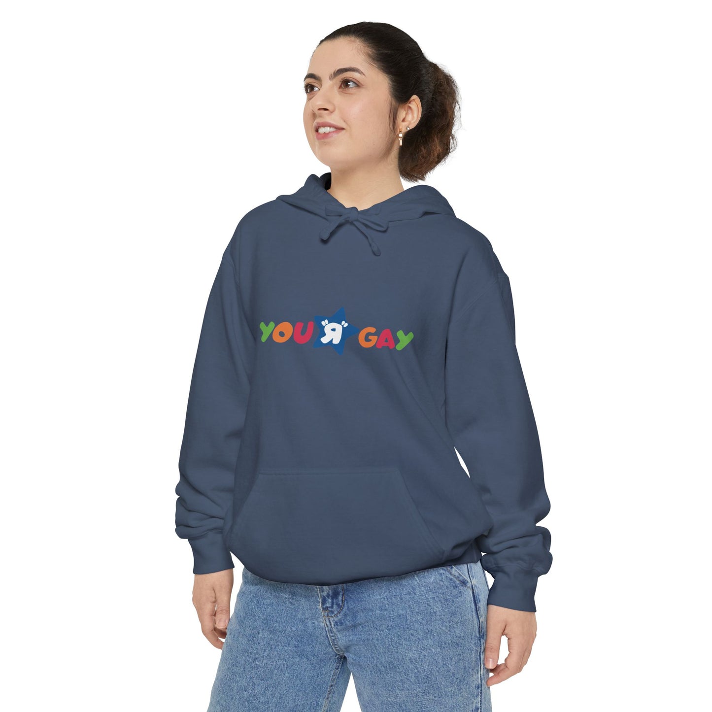 You R Gay Hoodie | Unisex Garment-Dyed Hoodie, Funny Hoodie, LGBTQ+ Apparel, Casual Wear, LGBTQ Pride Gift