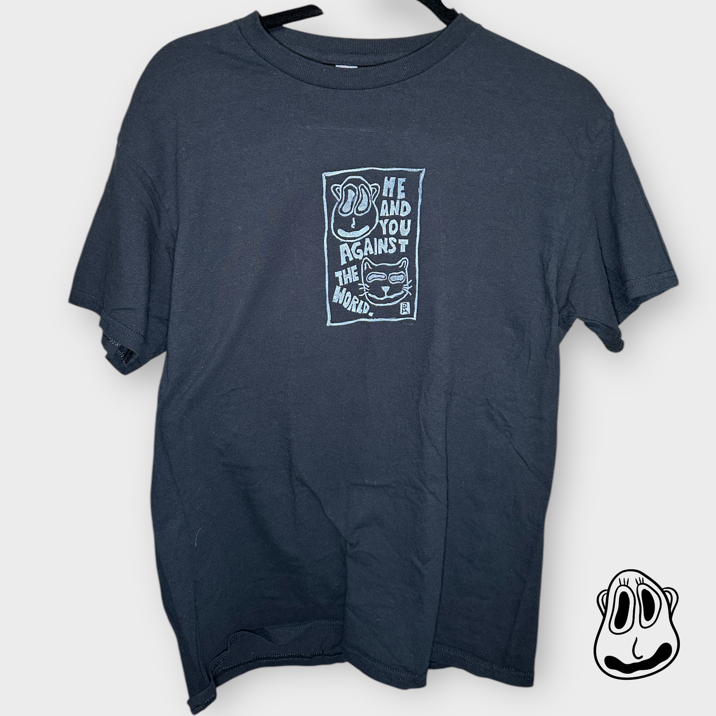 You & Me Lino Print Top | Handmade T-Shirt