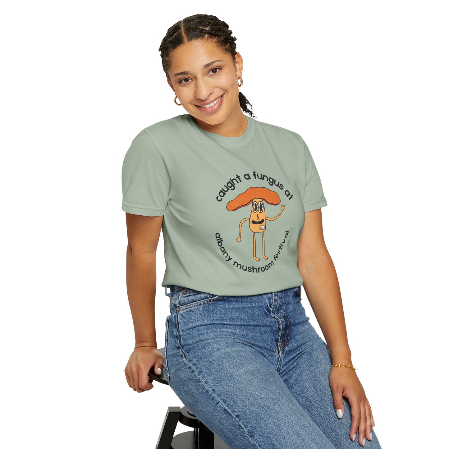 Fun Gus - "Caught a Fungus At Albany Mushroom Festival T-Shirt | Mushroom Festival Graphic Tee - Caught a Fungus Design, Unisex Top, Fall Fashion, Nature Lover Gift, Foraging, Fungi Lover