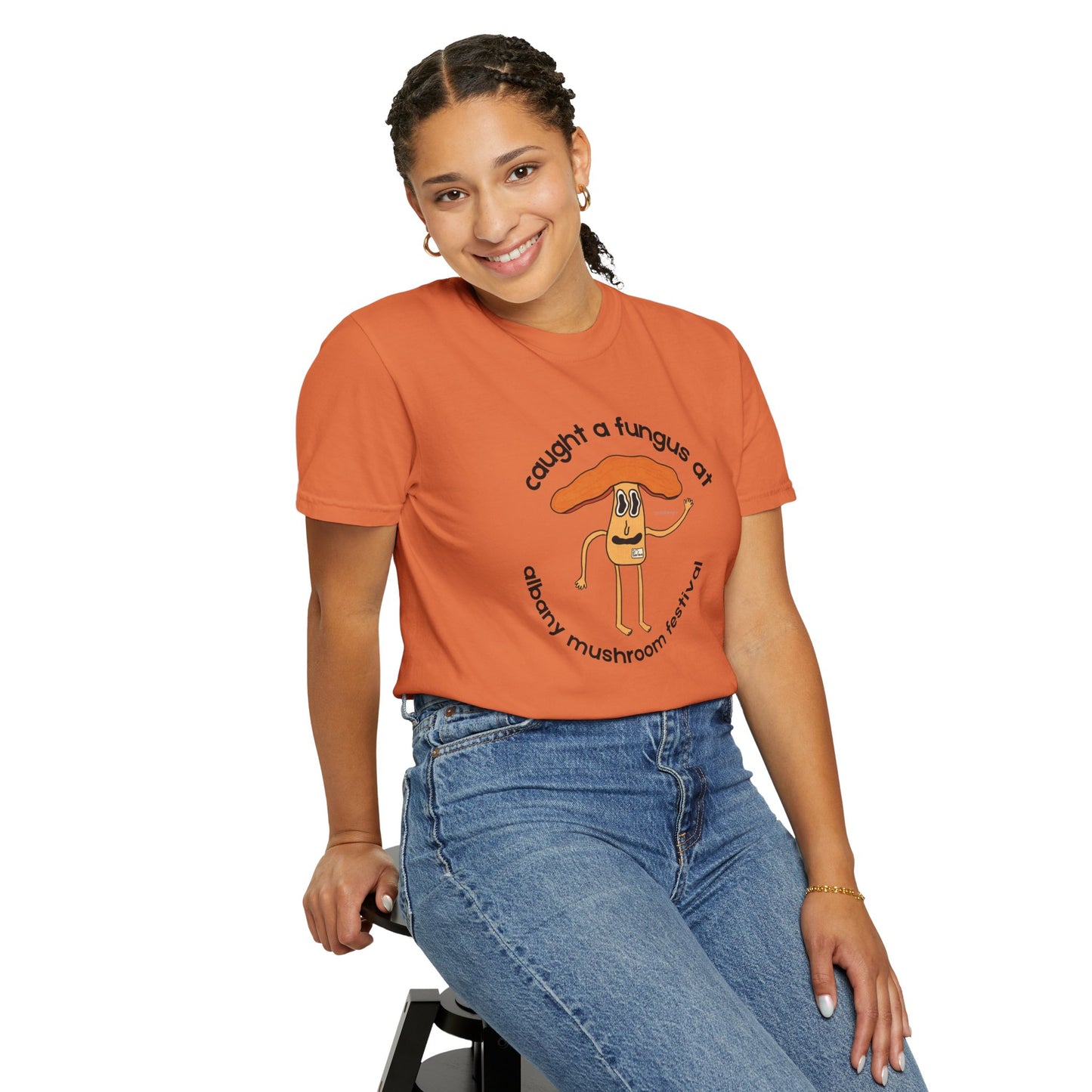 Fun Gus - "Caught a Fungus At Albany Mushroom Festival T-Shirt | Mushroom Festival Graphic Tee - Caught a Fungus Design, Unisex Top, Fall Fashion, Nature Lover Gift, Foraging, Fungi Lover