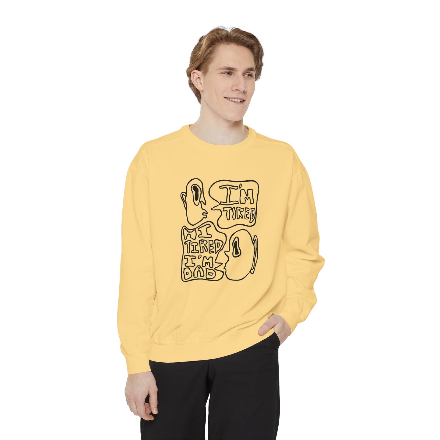 Dad Joke Crewneck | Narcolepsy Awareness and Dad Joke Abstract Faces Sweatshirt, Comfort Colors