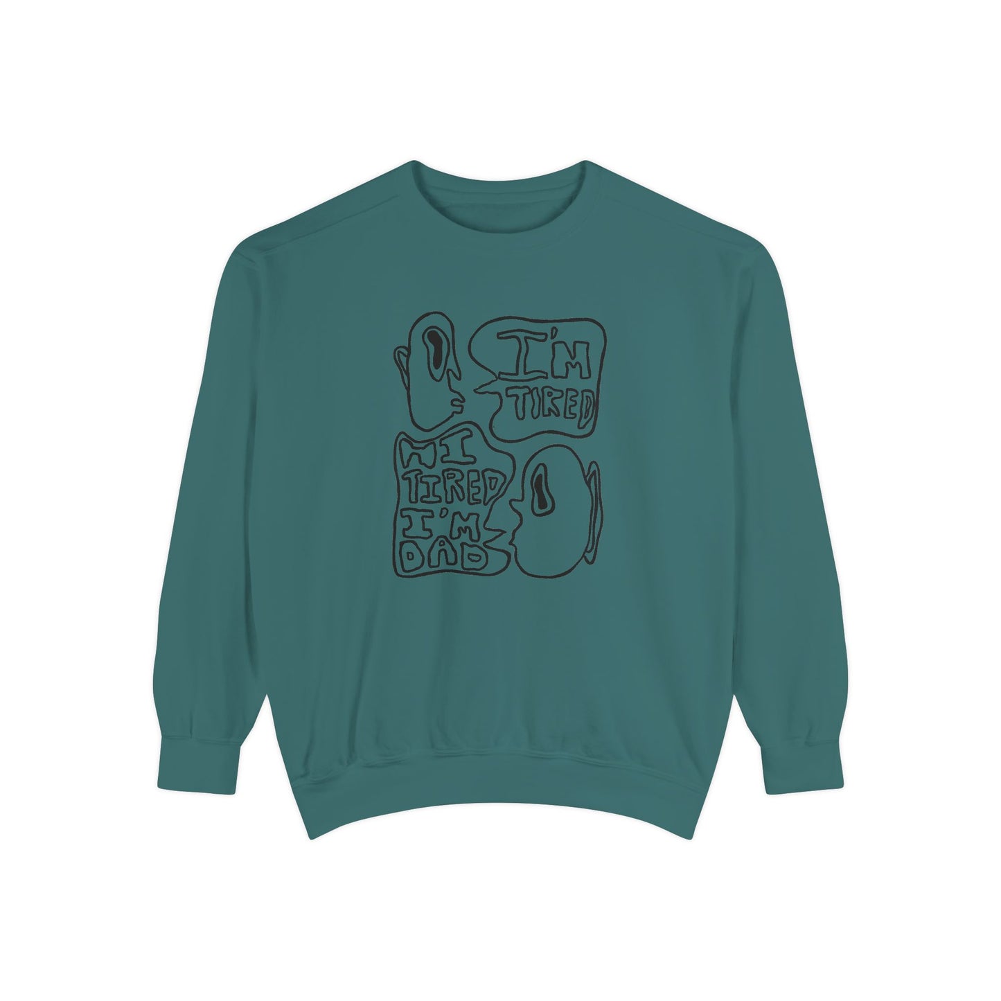 Dad Joke Crewneck | Narcolepsy Awareness and Dad Joke Abstract Faces Sweatshirt, Comfort Colors