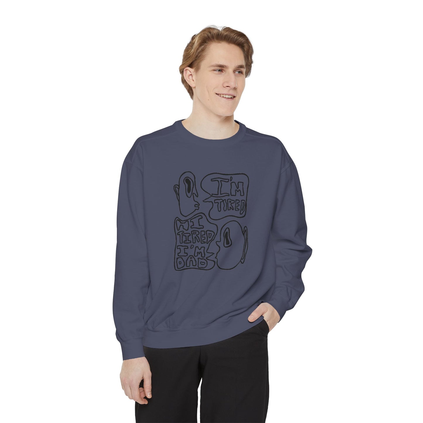 Dad Joke Crewneck | Narcolepsy Awareness and Dad Joke Abstract Faces Sweatshirt, Comfort Colors