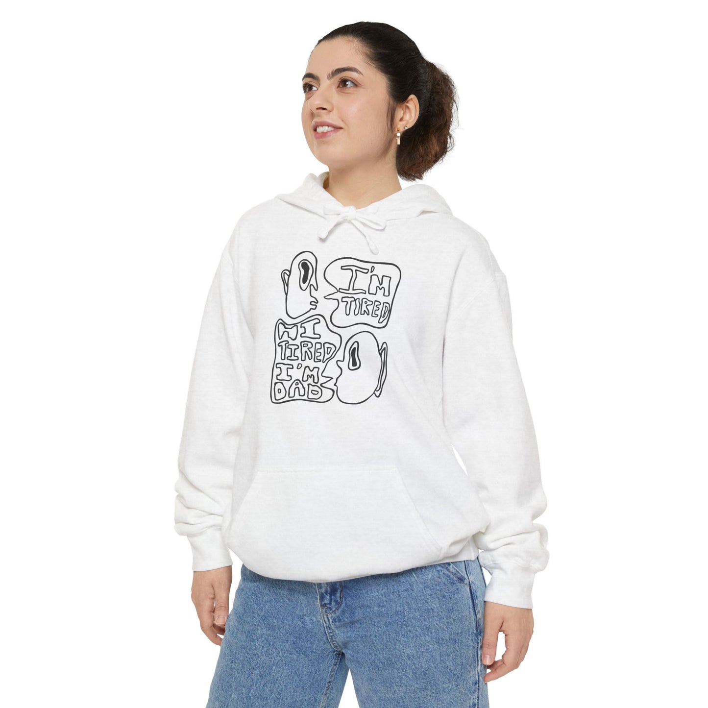 Dad Joke Hoodie | Narcolepsy Awareness and Dad Joke Abstract Faces Sweatshirt, Comfort Colors