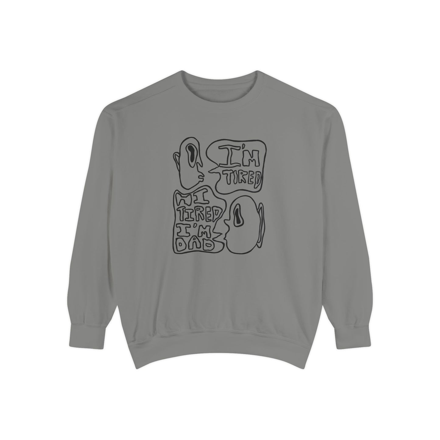 Dad Joke Crewneck | Narcolepsy Awareness and Dad Joke Abstract Faces Sweatshirt, Comfort Colors