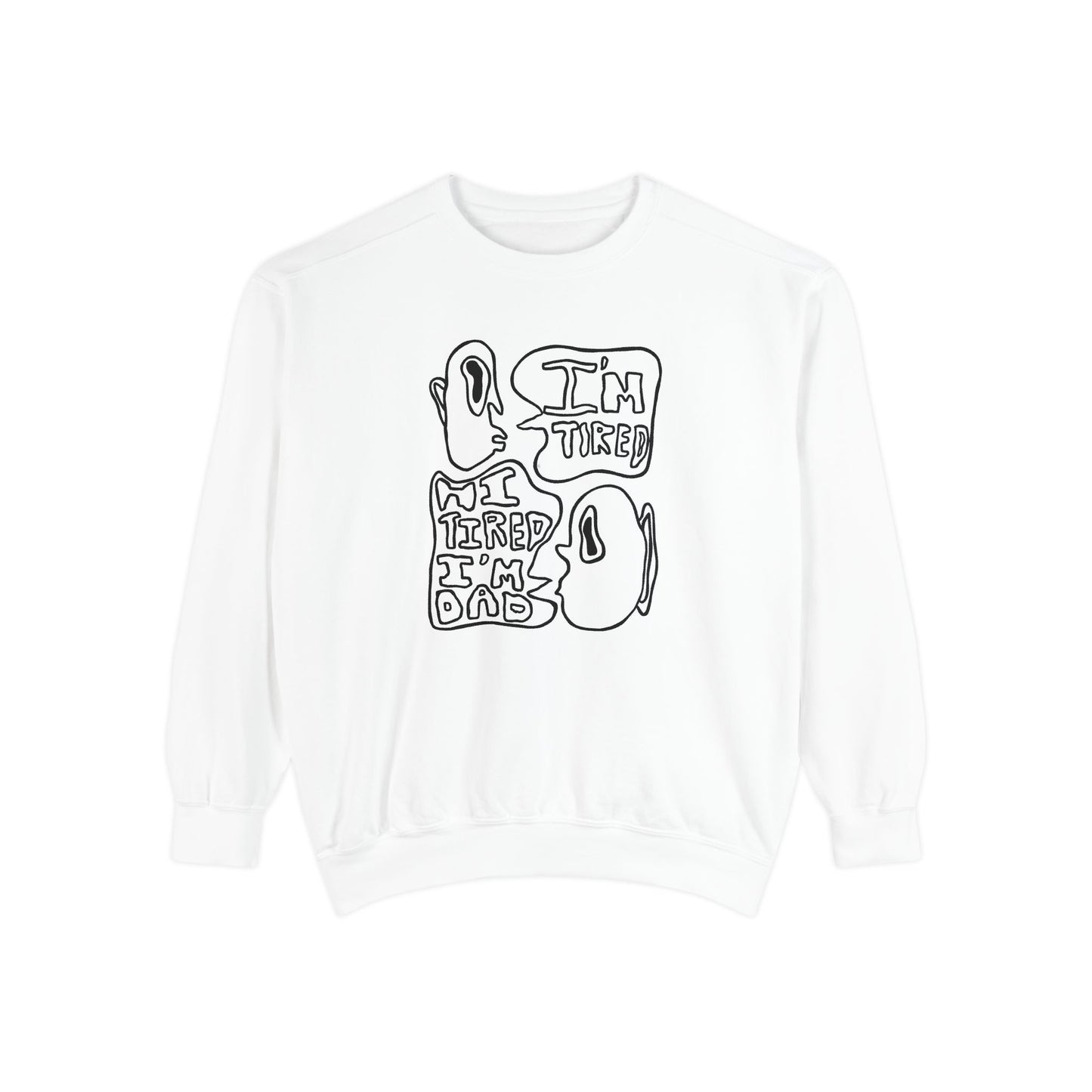 Dad Joke Crewneck | Narcolepsy Awareness and Dad Joke Abstract Faces Sweatshirt, Comfort Colors