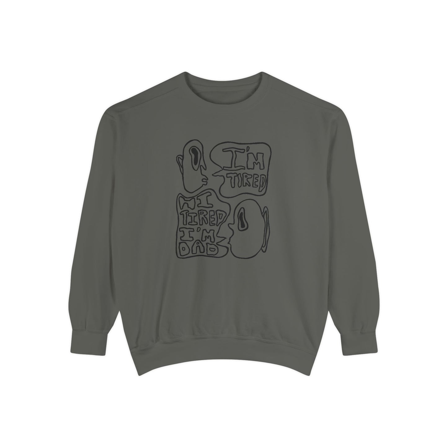 Dad Joke Crewneck | Narcolepsy Awareness and Dad Joke Abstract Faces Sweatshirt, Comfort Colors
