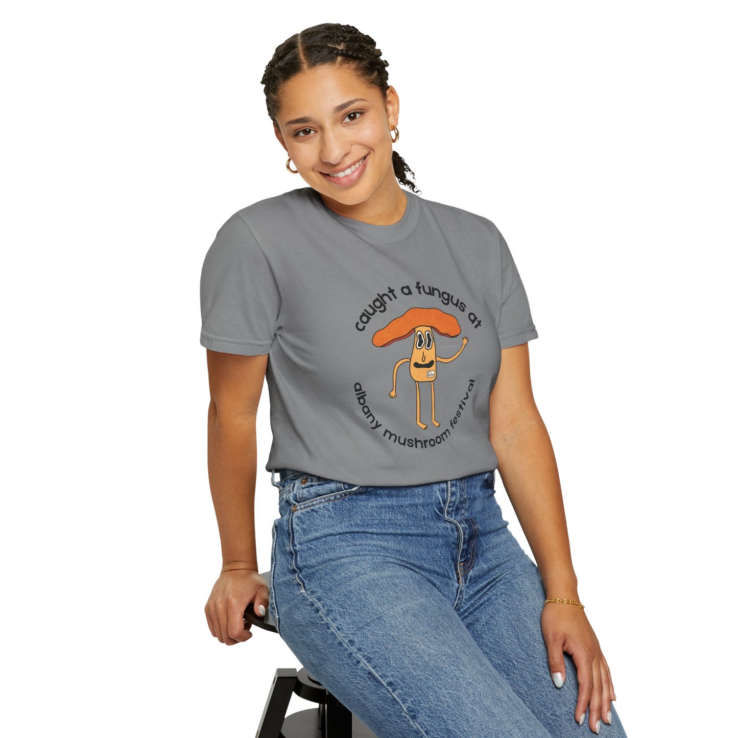 Fun Gus - "Caught a Fungus At Albany Mushroom Festival T-Shirt | Mushroom Festival Graphic Tee - Caught a Fungus Design, Unisex Top, Fall Fashion, Nature Lover Gift, Foraging, Fungi Lover