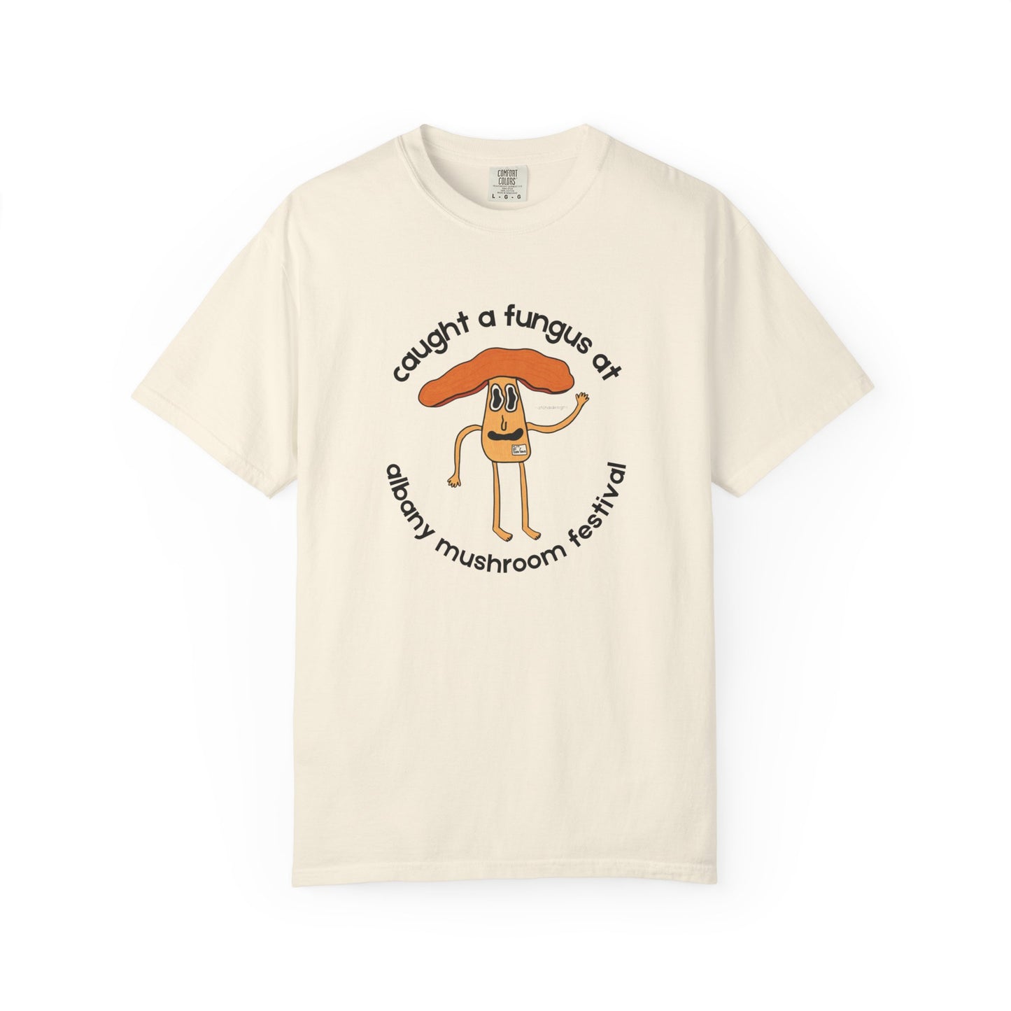 Fun Gus - "Caught a Fungus At Albany Mushroom Festival T-Shirt | Mushroom Festival Graphic Tee - Caught a Fungus Design, Unisex Top, Fall Fashion, Nature Lover Gift, Foraging, Fungi Lover