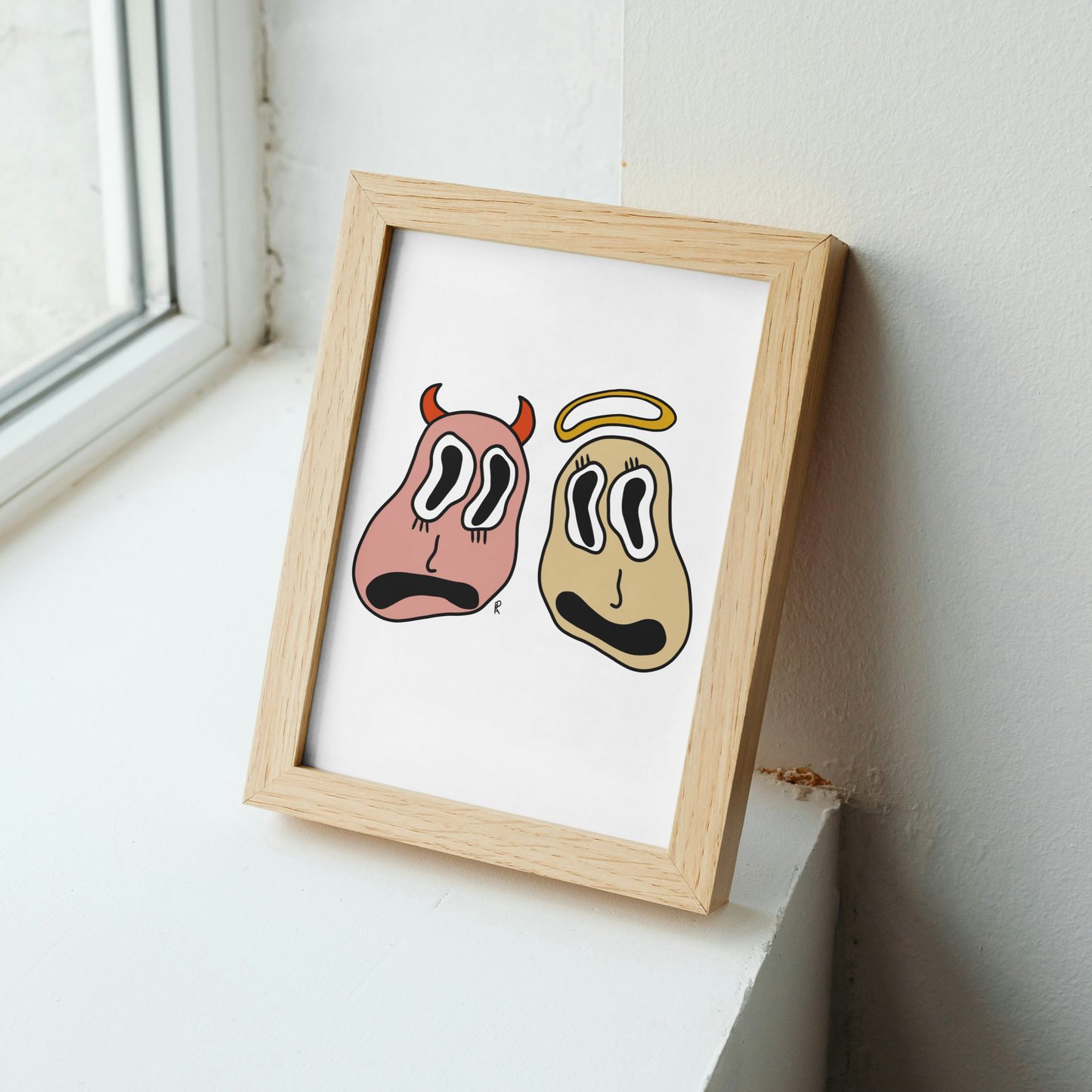 Angel & Devil Art Print