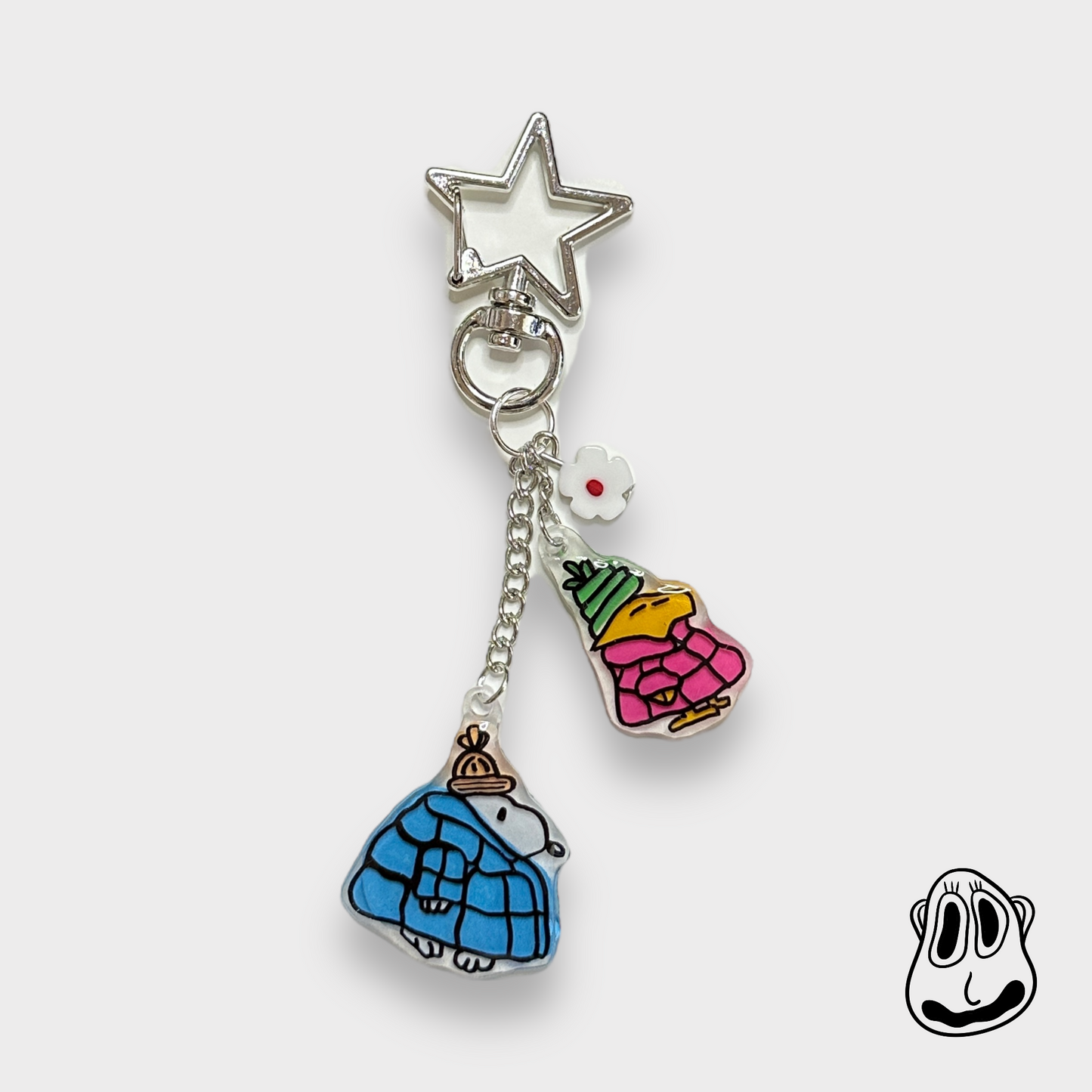 Dog and Bird Keychain | Handmade Accessories for Bags, Keys, etc.
