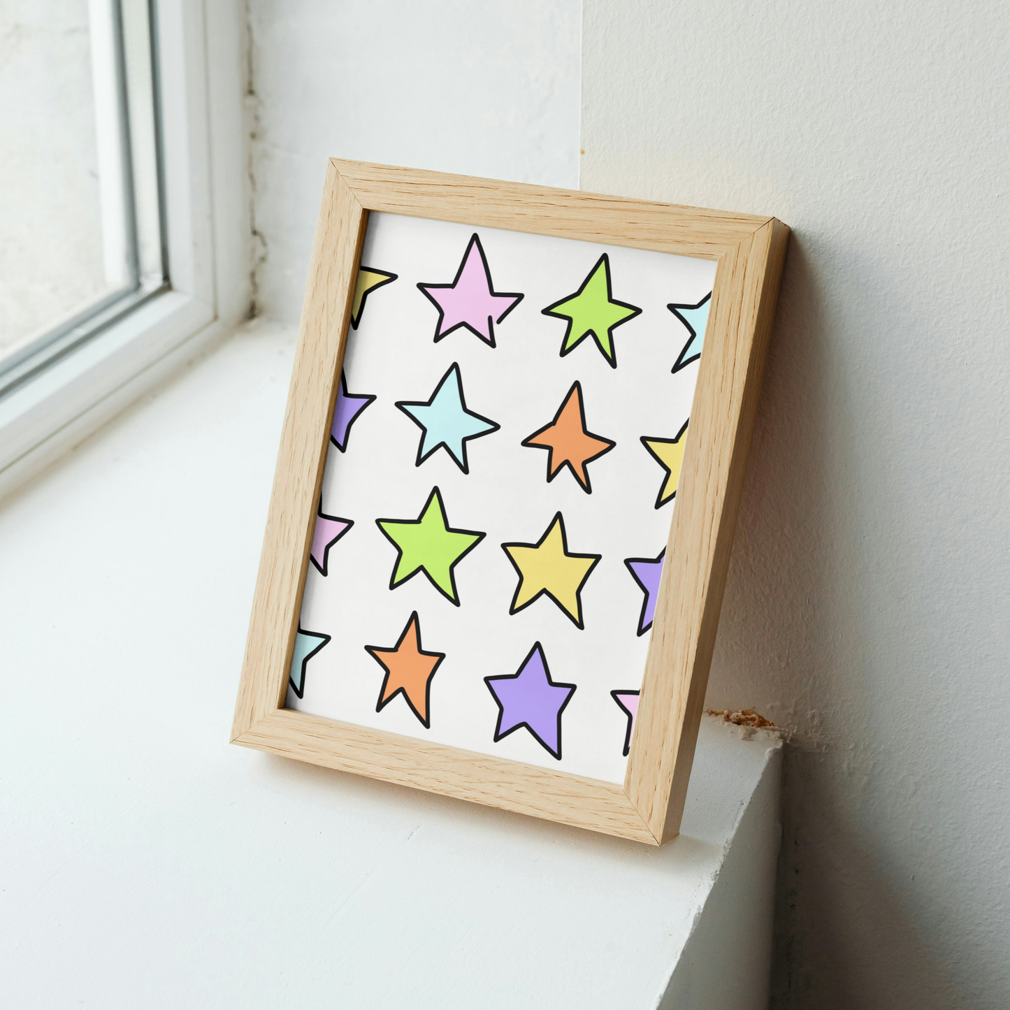 Colorful Stars Art Print