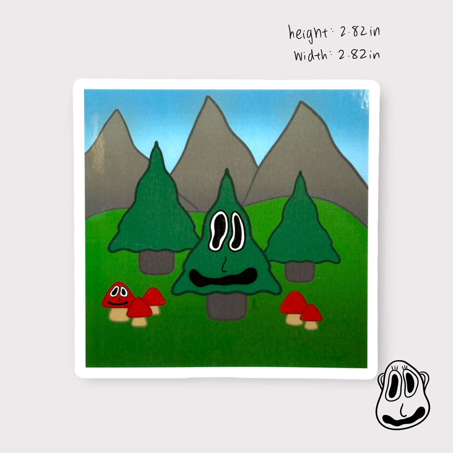 Silly Scenery Sticker | Handmade Original Art Waterproof Vinyl Sticker