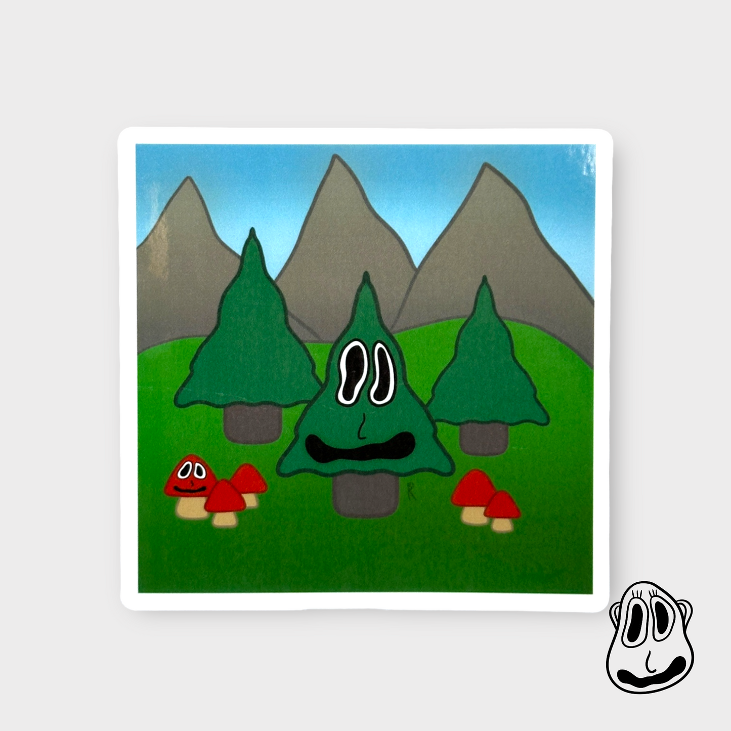 Silly Scenery Sticker | Handmade Original Art Waterproof Vinyl Sticker