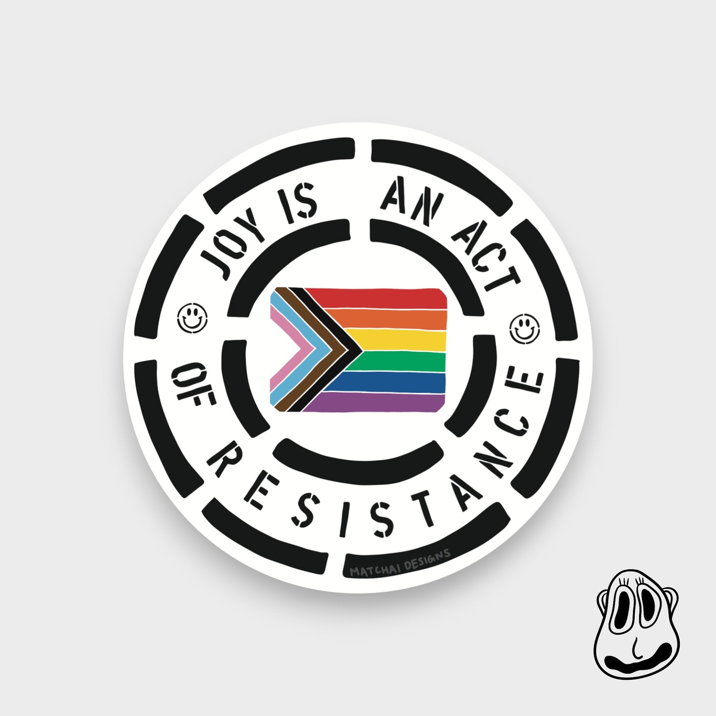 Joy is Resistance Sticker | Handmade Original Art Waterproof Vinyl Sticker
