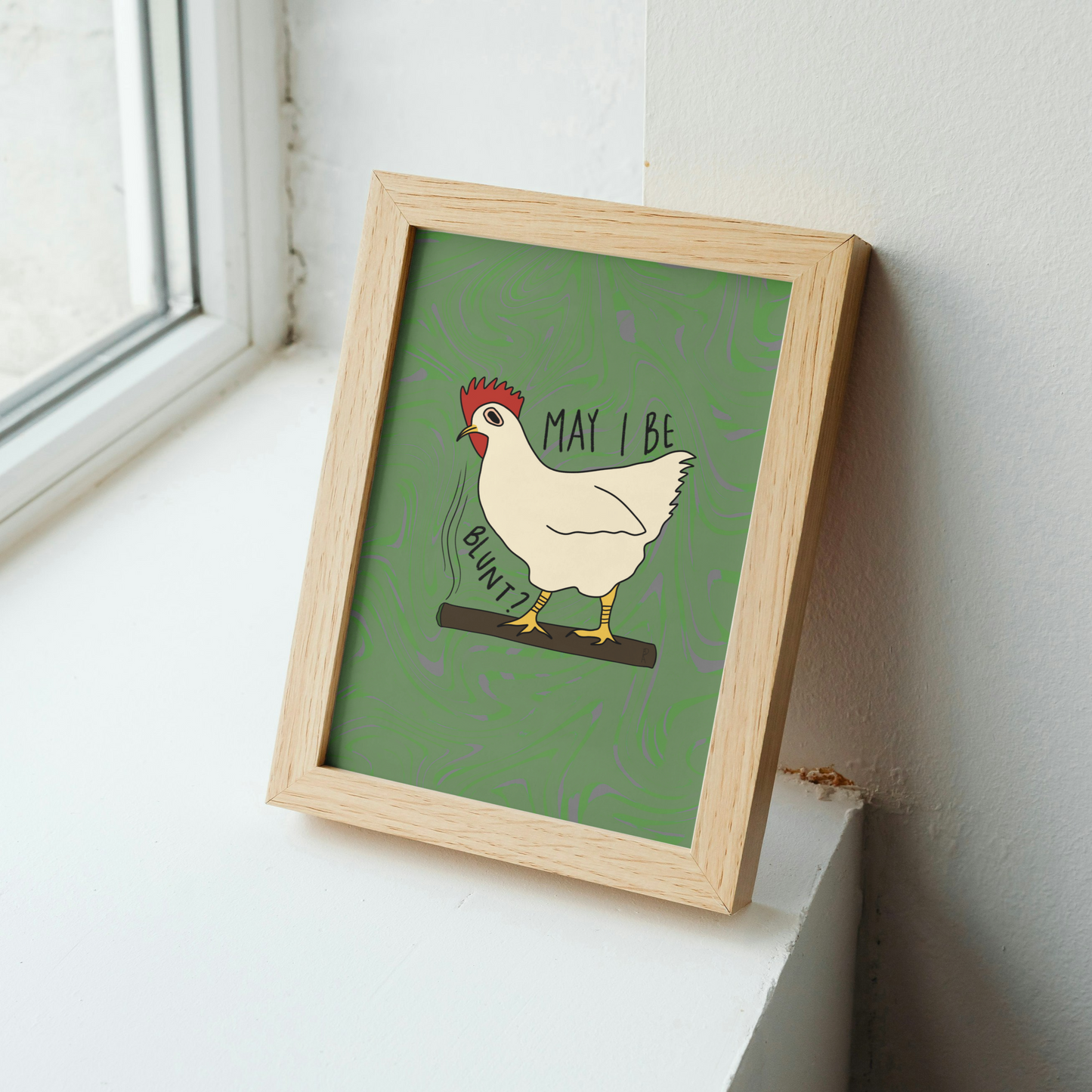 Blunt Chicken Art Print