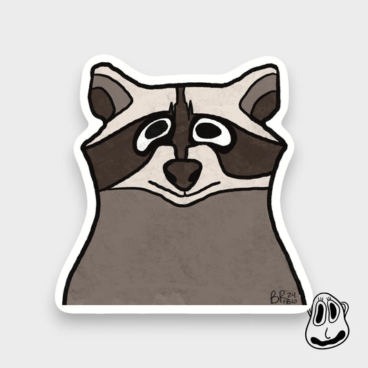 Raccoon Sticker | Handmade Original Art Waterproof Vinyl Sticker