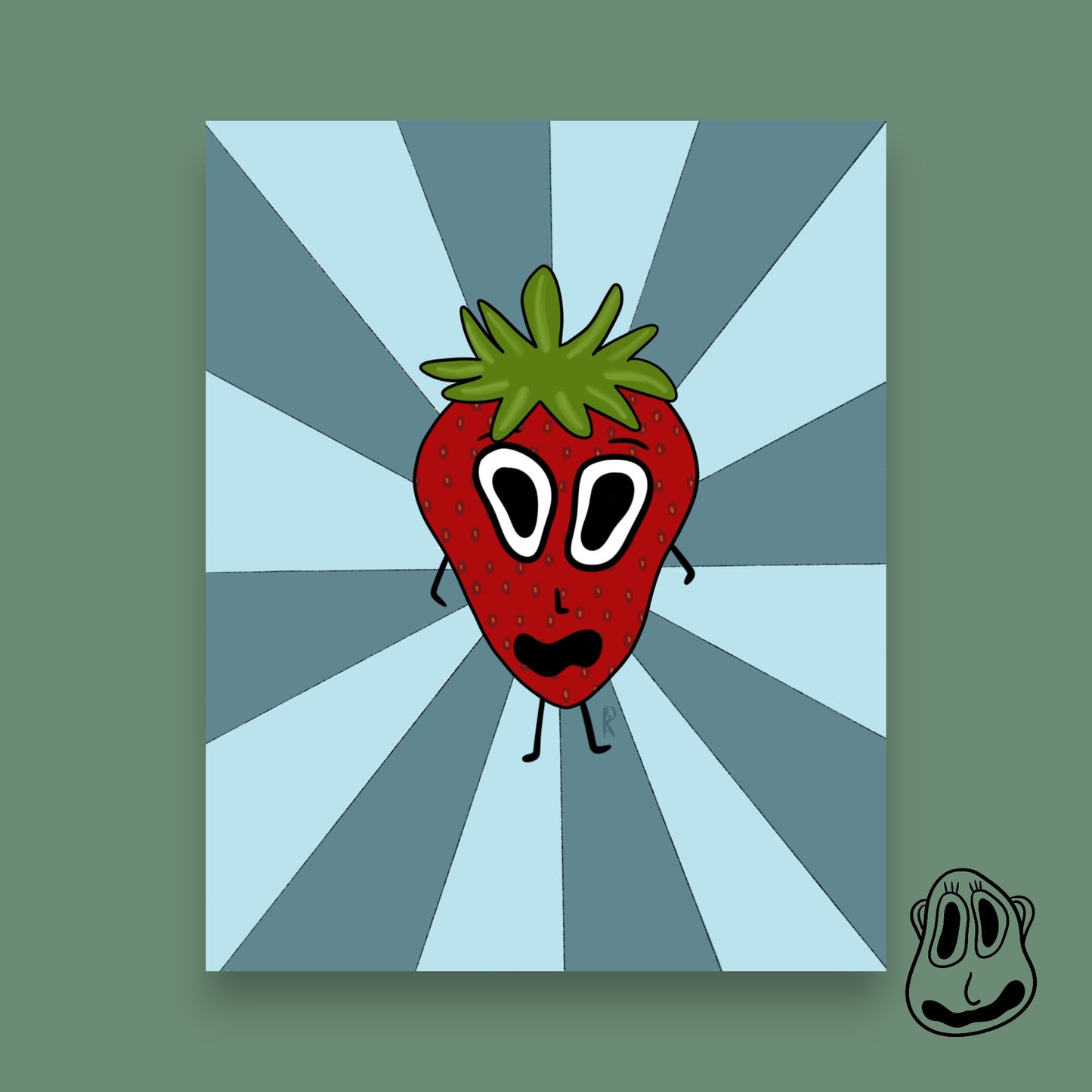 Strong Strawberry Art Print