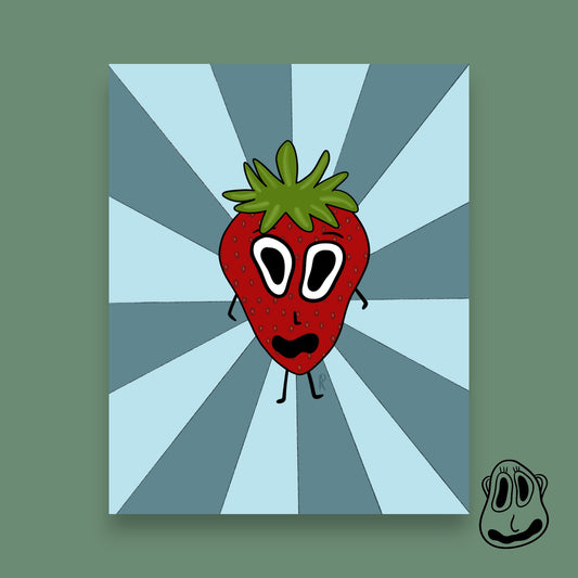 Strong Strawberry Art Print