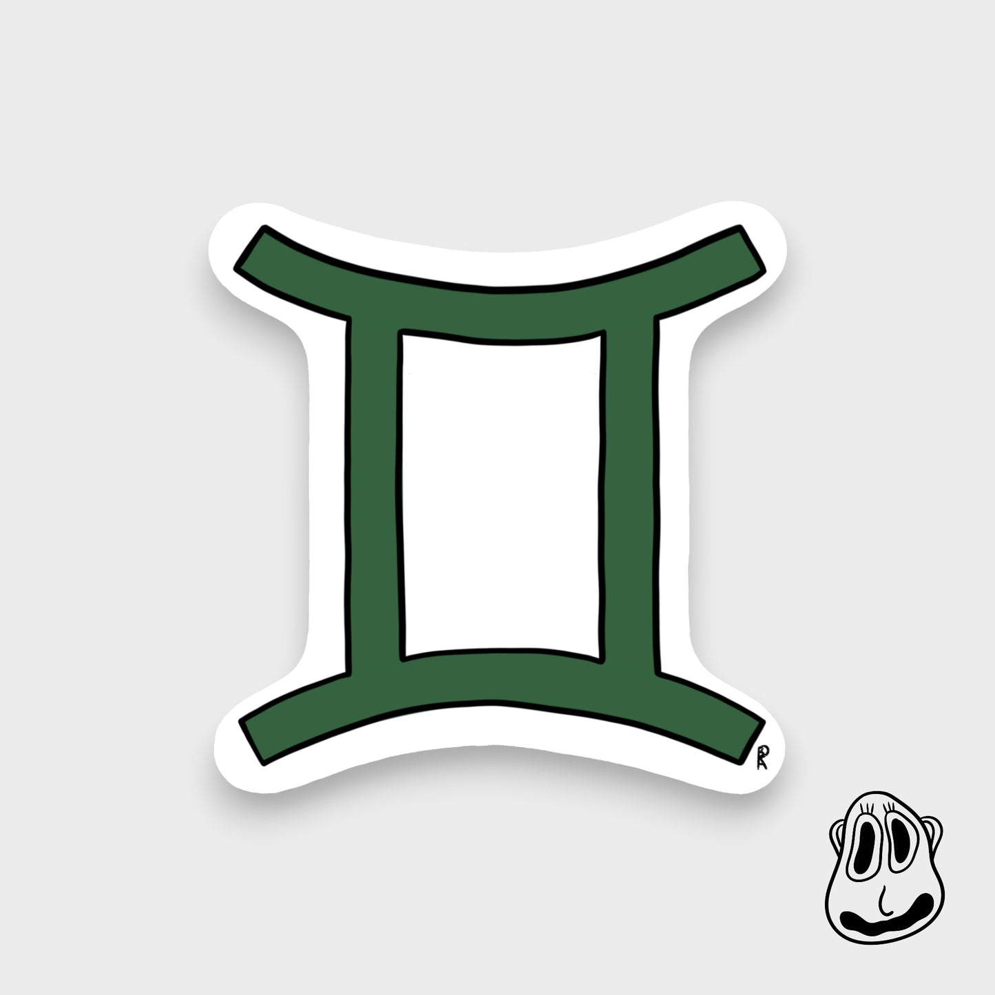 Gemini Zodiac Symbol Sticker | Handmade Original Art Waterproof Vinyl Sticker