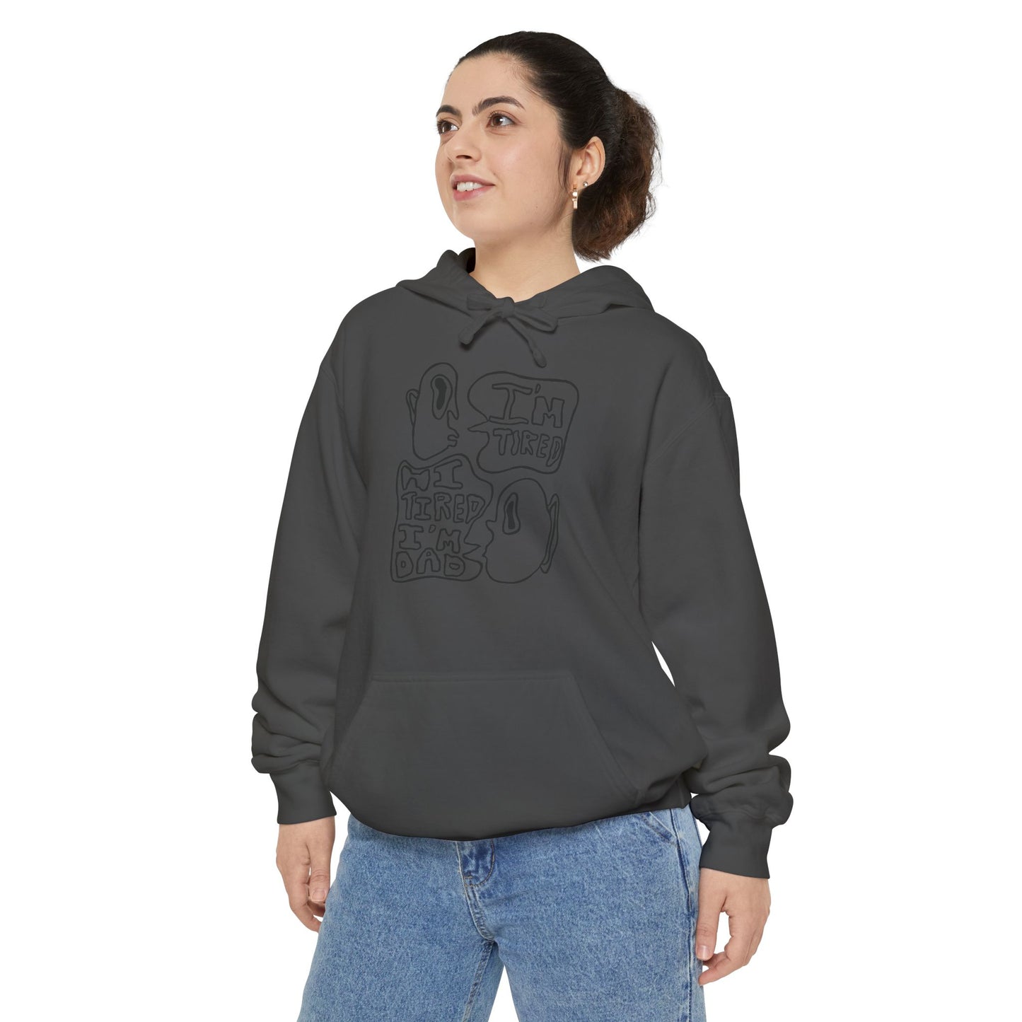 Dad Joke Hoodie | Narcolepsy Awareness and Dad Joke Abstract Faces Sweatshirt, Comfort Colors