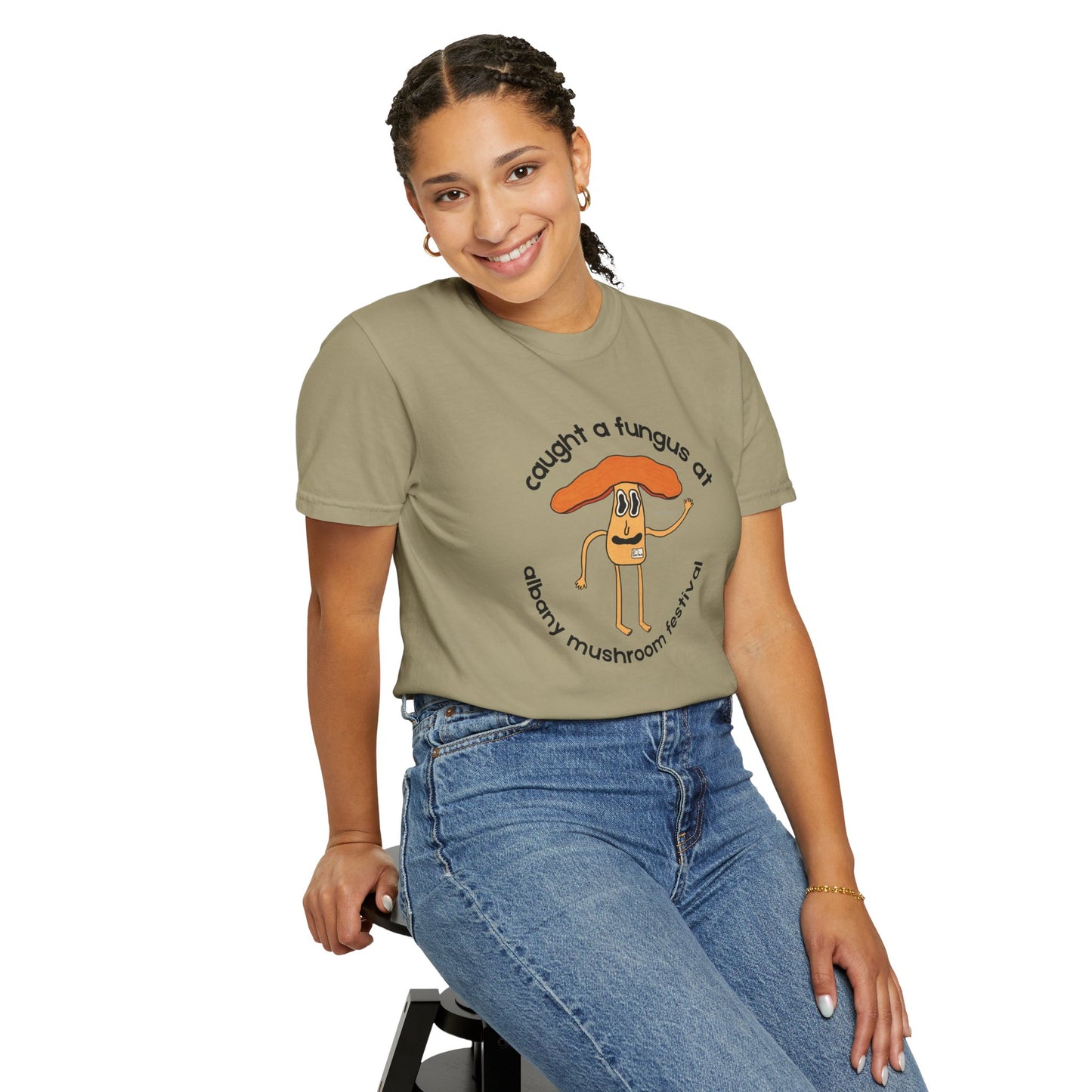 Fun Gus - "Caught a Fungus At Albany Mushroom Festival T-Shirt | Mushroom Festival Graphic Tee - Caught a Fungus Design, Unisex Top, Fall Fashion, Nature Lover Gift, Foraging, Fungi Lover