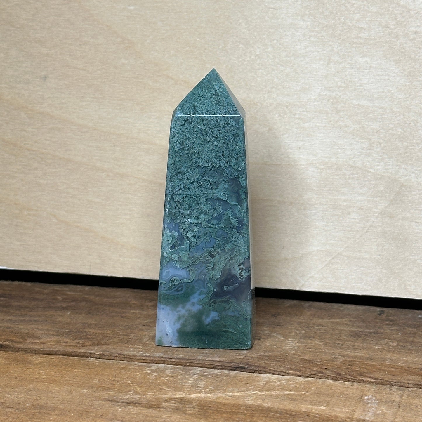 Moss Agate Tower (C) | Polished Crystal Tower