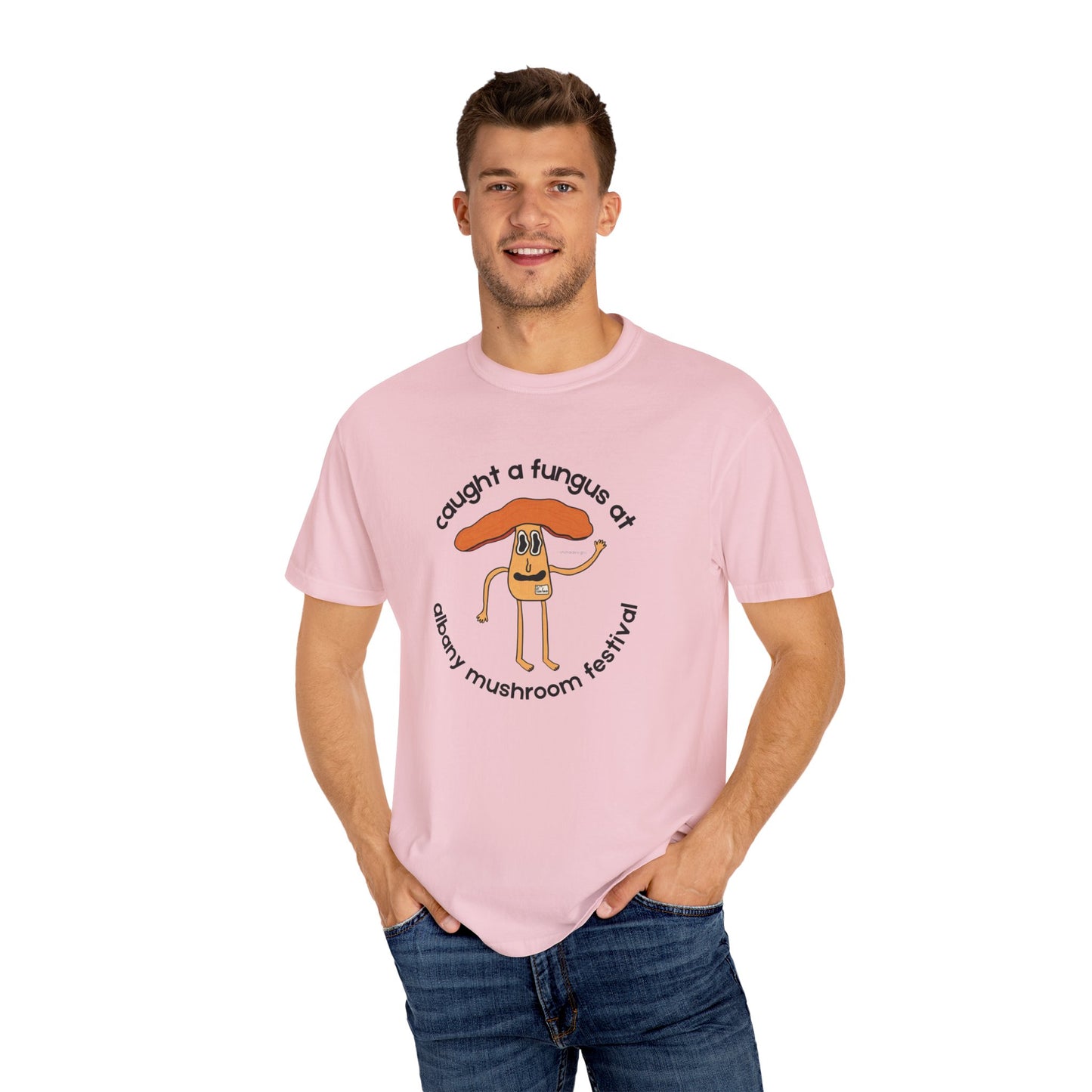 Fun Gus - "Caught a Fungus At Albany Mushroom Festival T-Shirt | Mushroom Festival Graphic Tee - Caught a Fungus Design, Unisex Top, Fall Fashion, Nature Lover Gift, Foraging, Fungi Lover